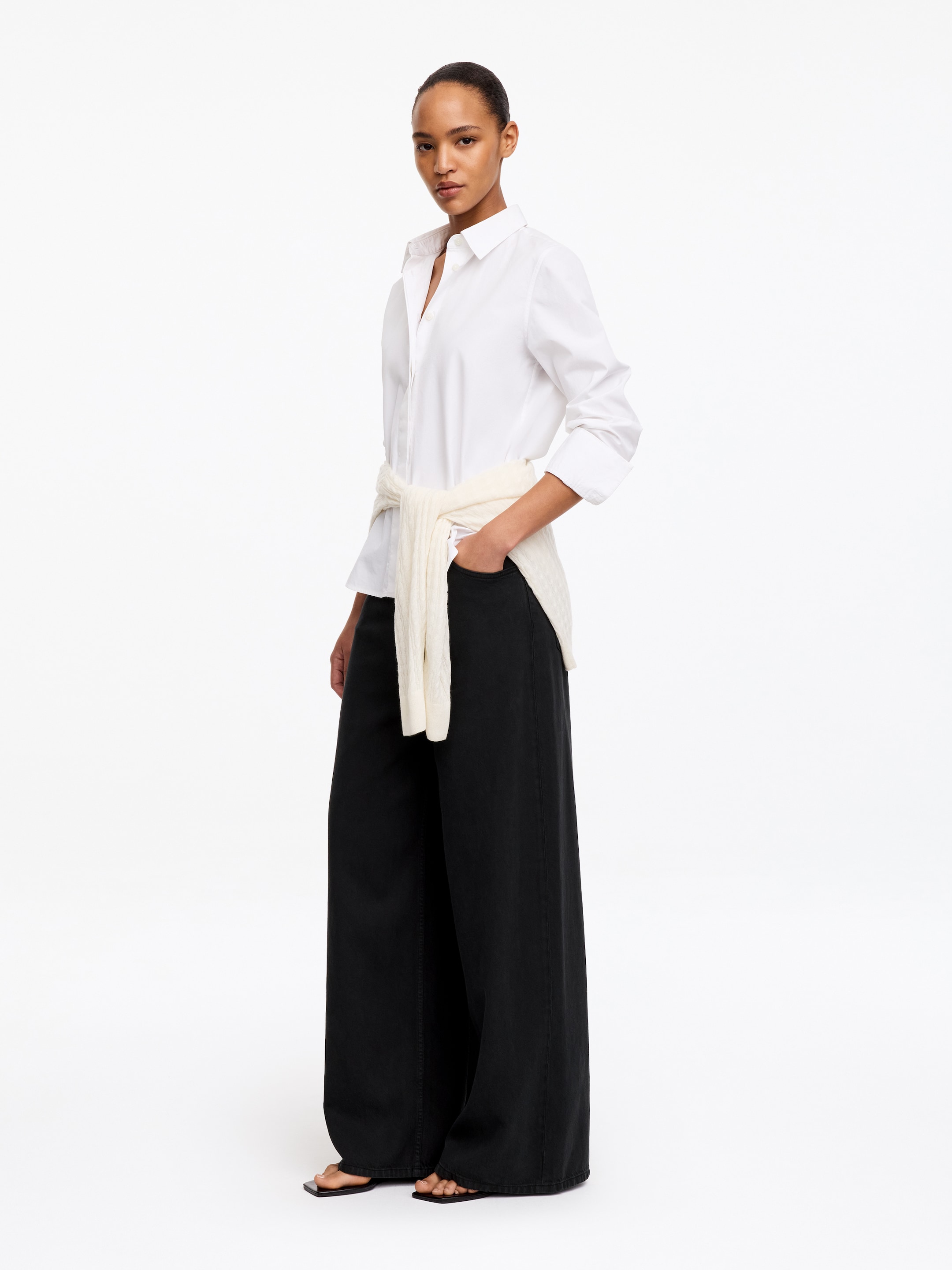 Wide Trousers - Black - Regular fit - Women - StillMedia/Lookbook - 8