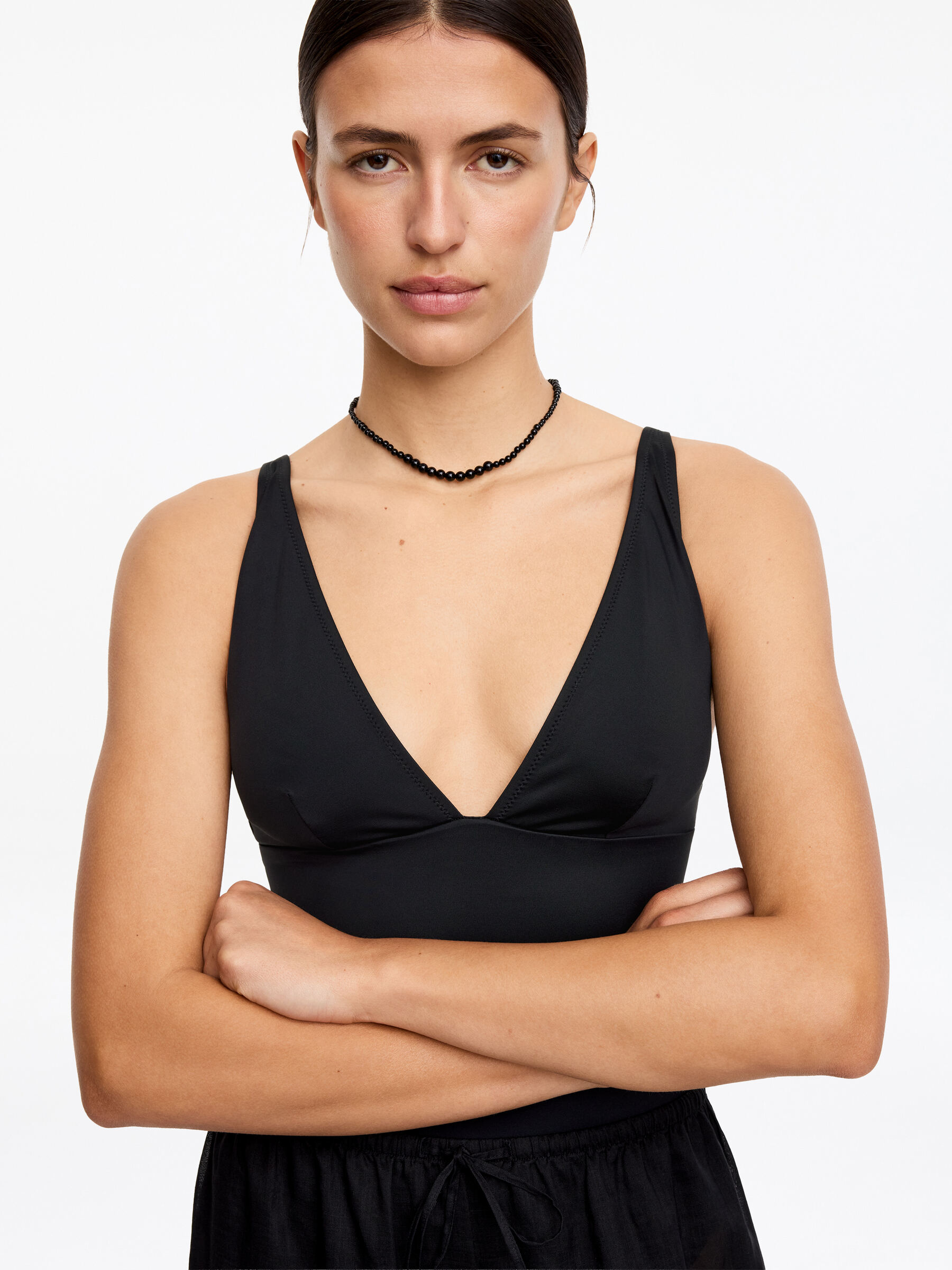 Bañador con escote de pico - Negro - Women - StillMedia/Lookbook - 3
