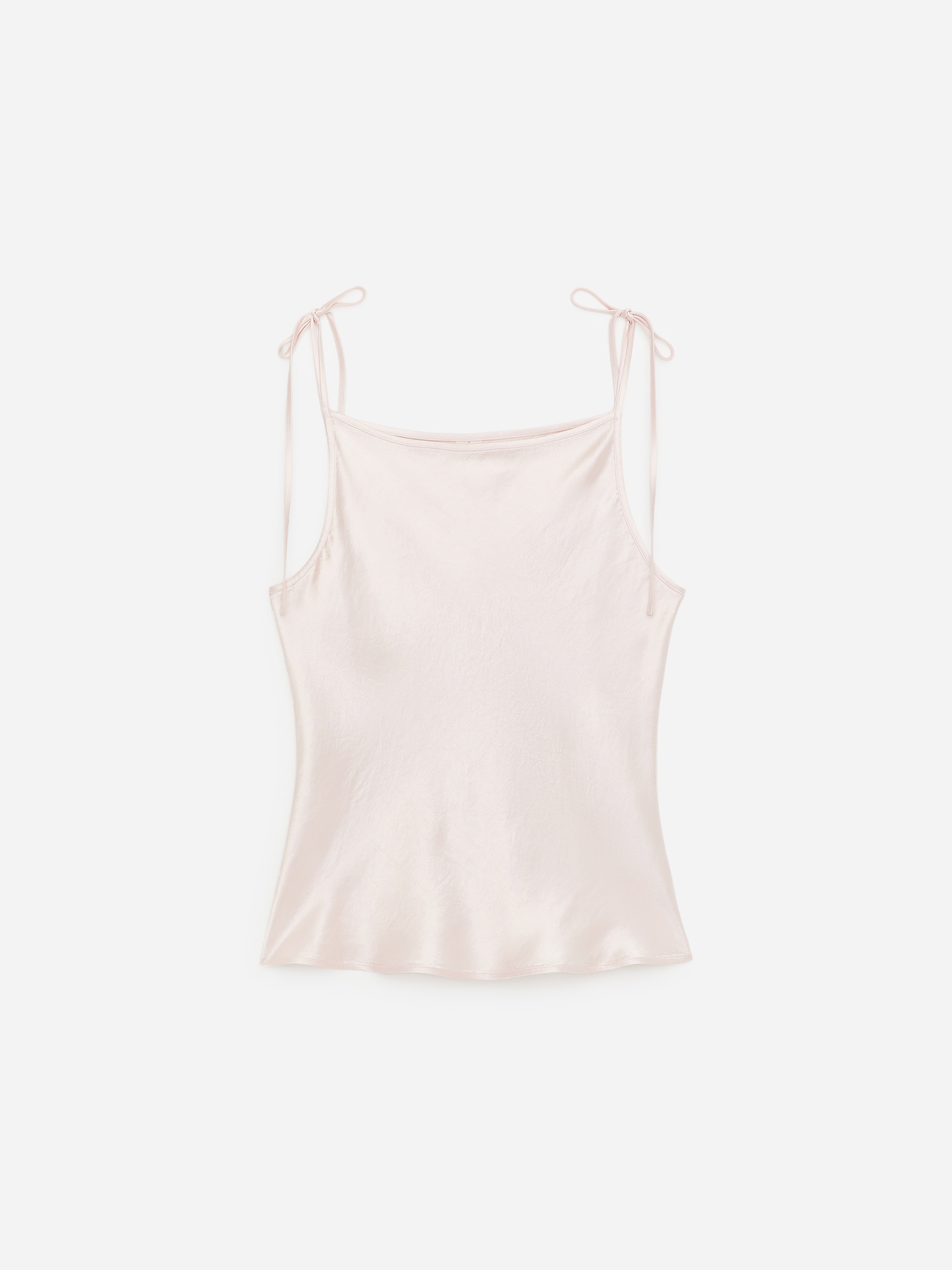 Topp i krinklet sateng - Rosa