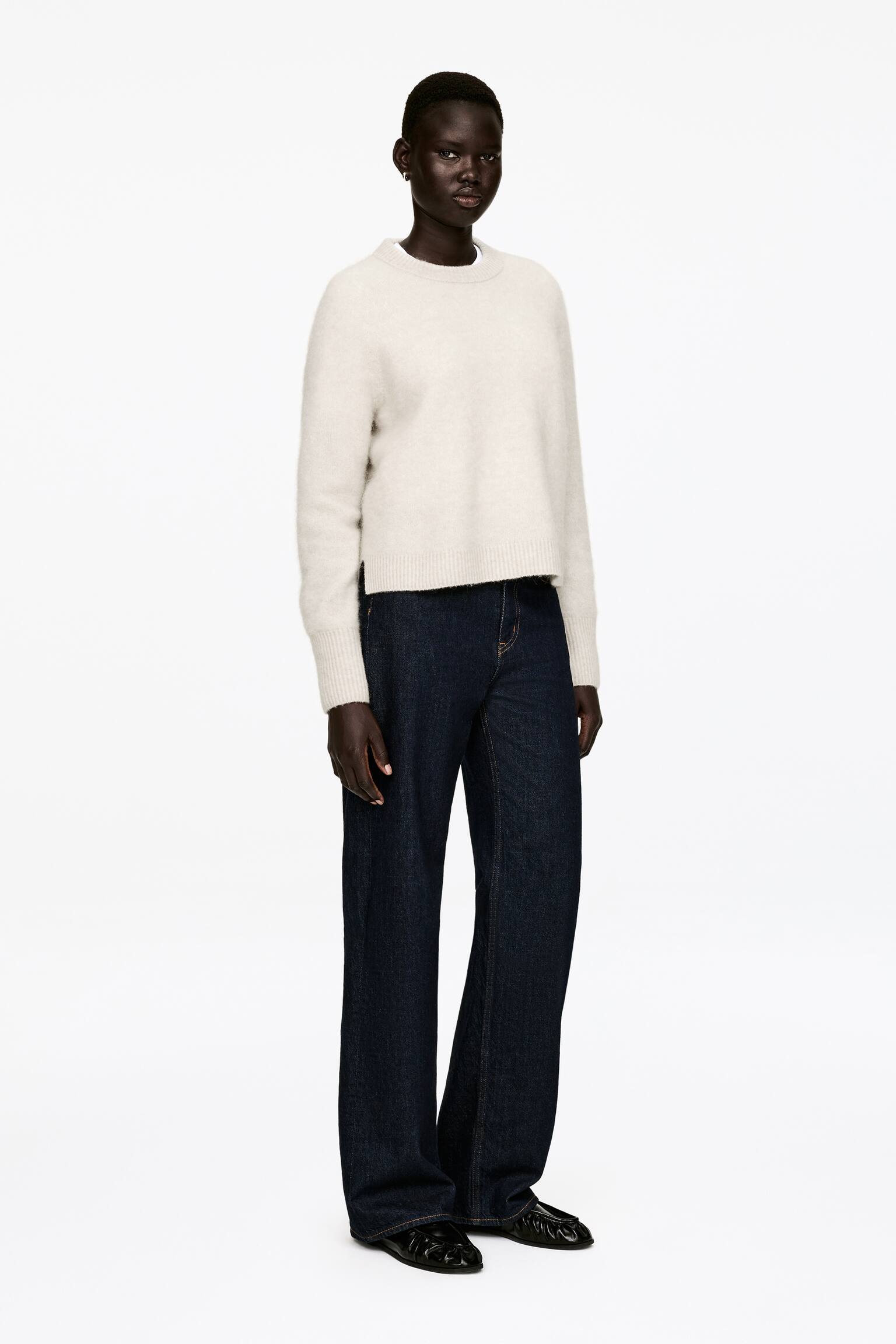 Maglione in misto alpaca e lana - Talpa chiaro/Marrone - 3