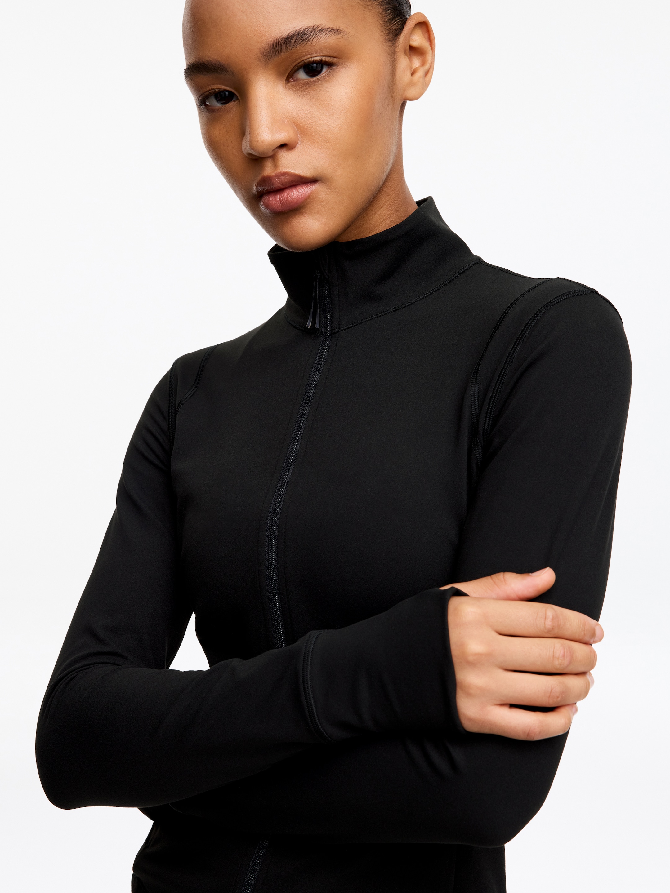 Chaqueta de entrenamiento suave con cremallera - Negro - Corte ajustado - Women - StillMedia/Lookbook - 8