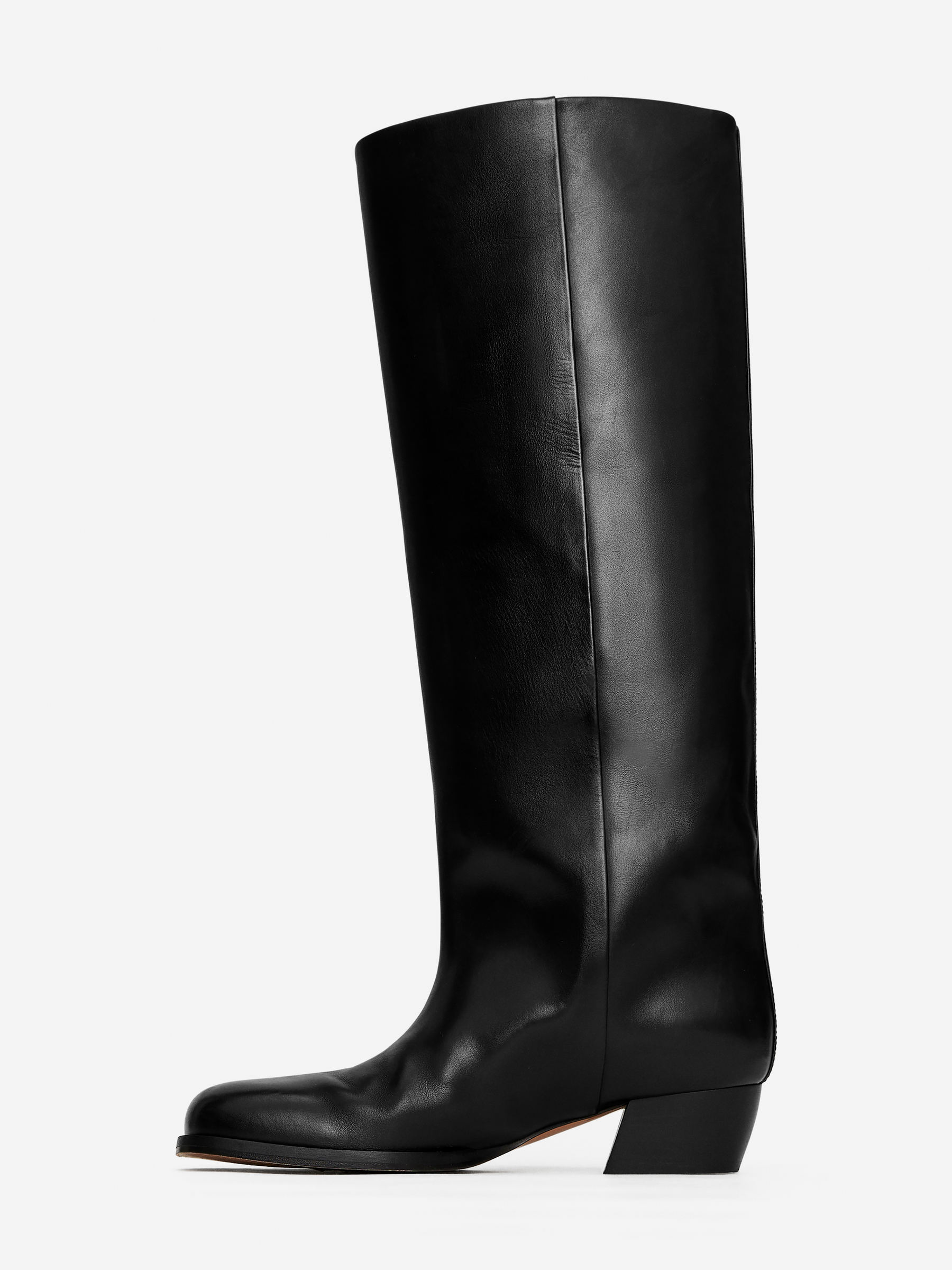 Knee-High Leather Boots - Black - women - StillMedia/DescriptiveStillLife - 11