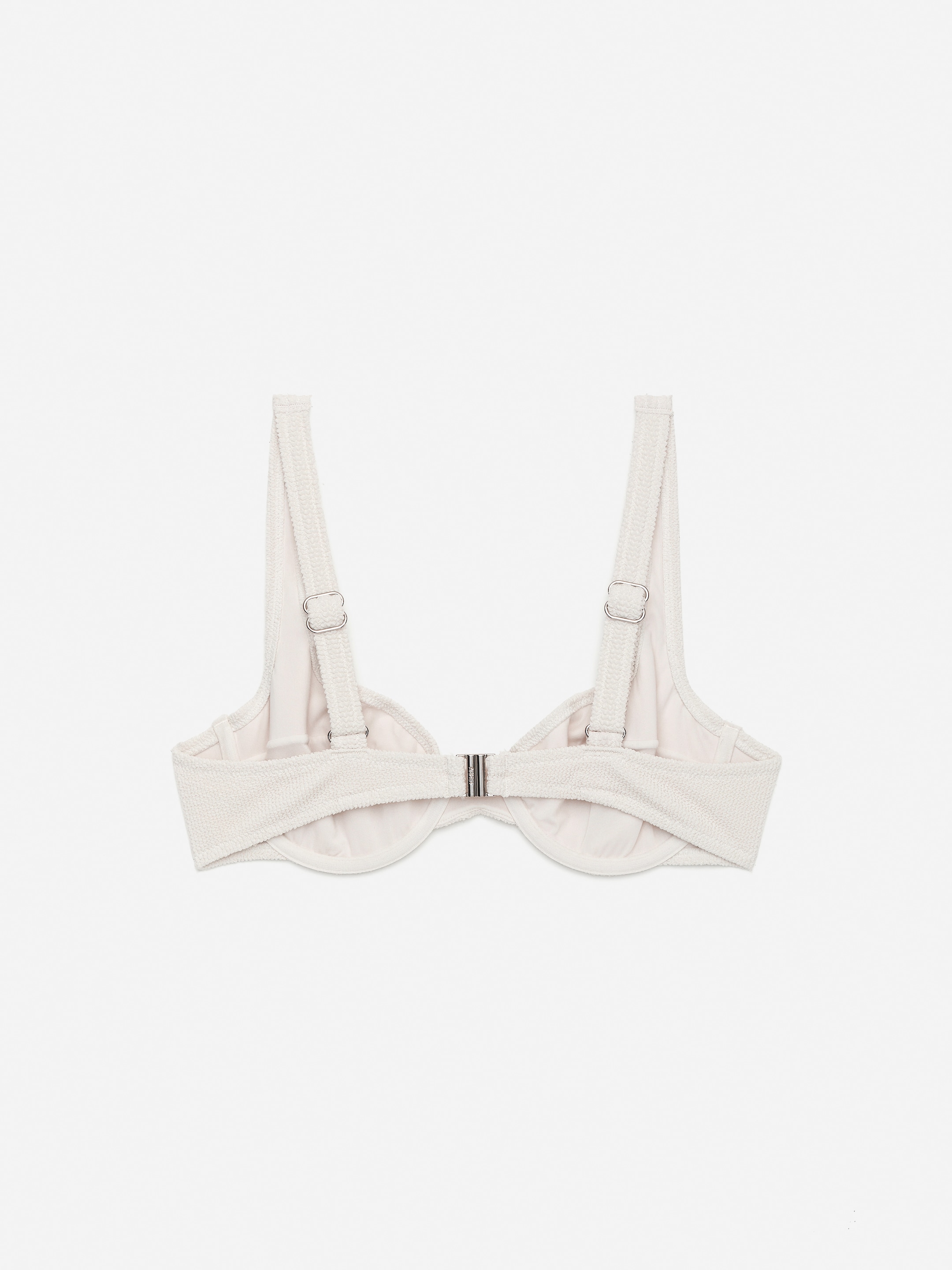 Crinkle Wired Bikini Top - Off White - Women - StillMedia/DescriptiveStillLife - 1
