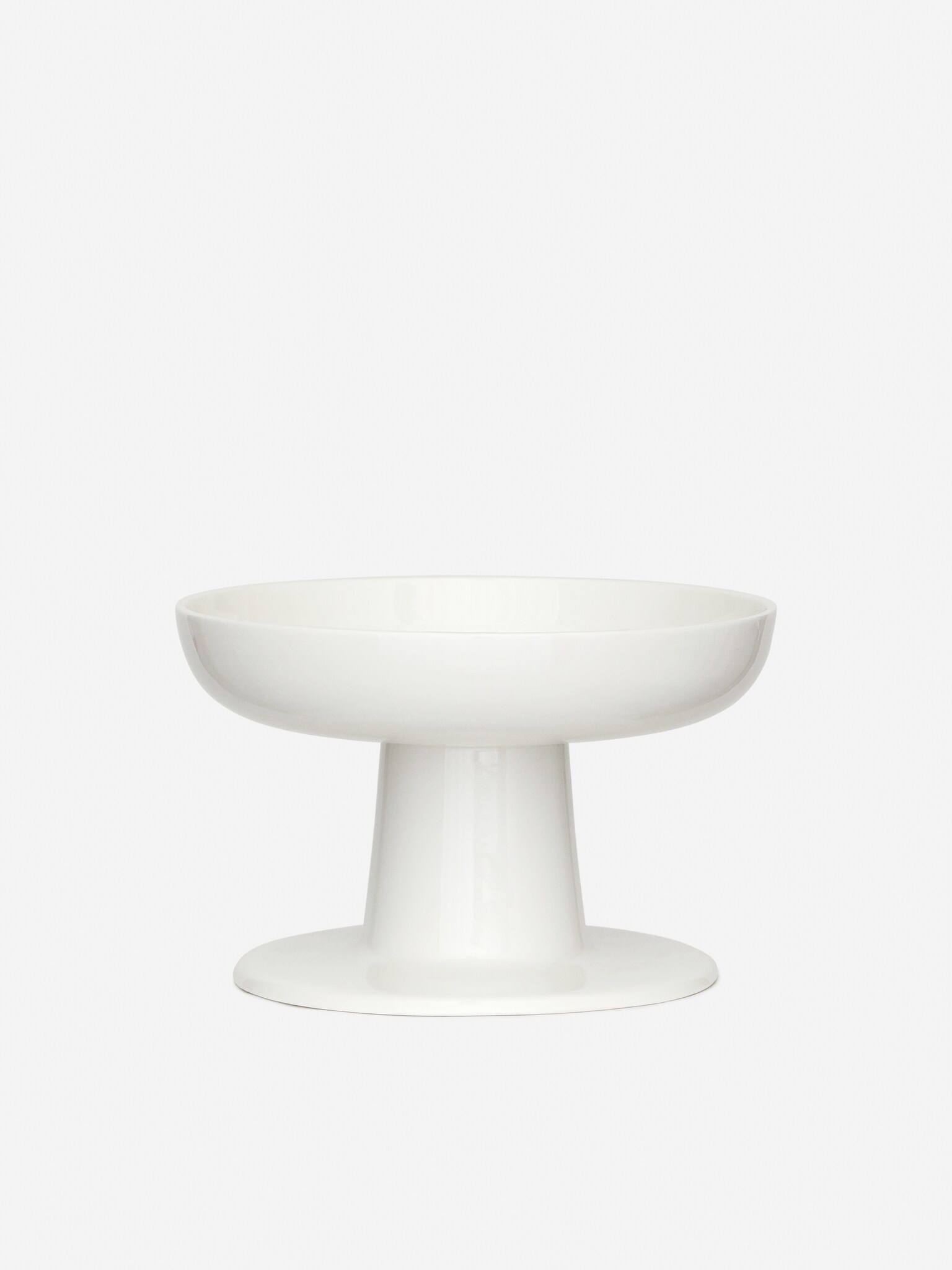 Serveringsskål på fot 22 cm - Vit