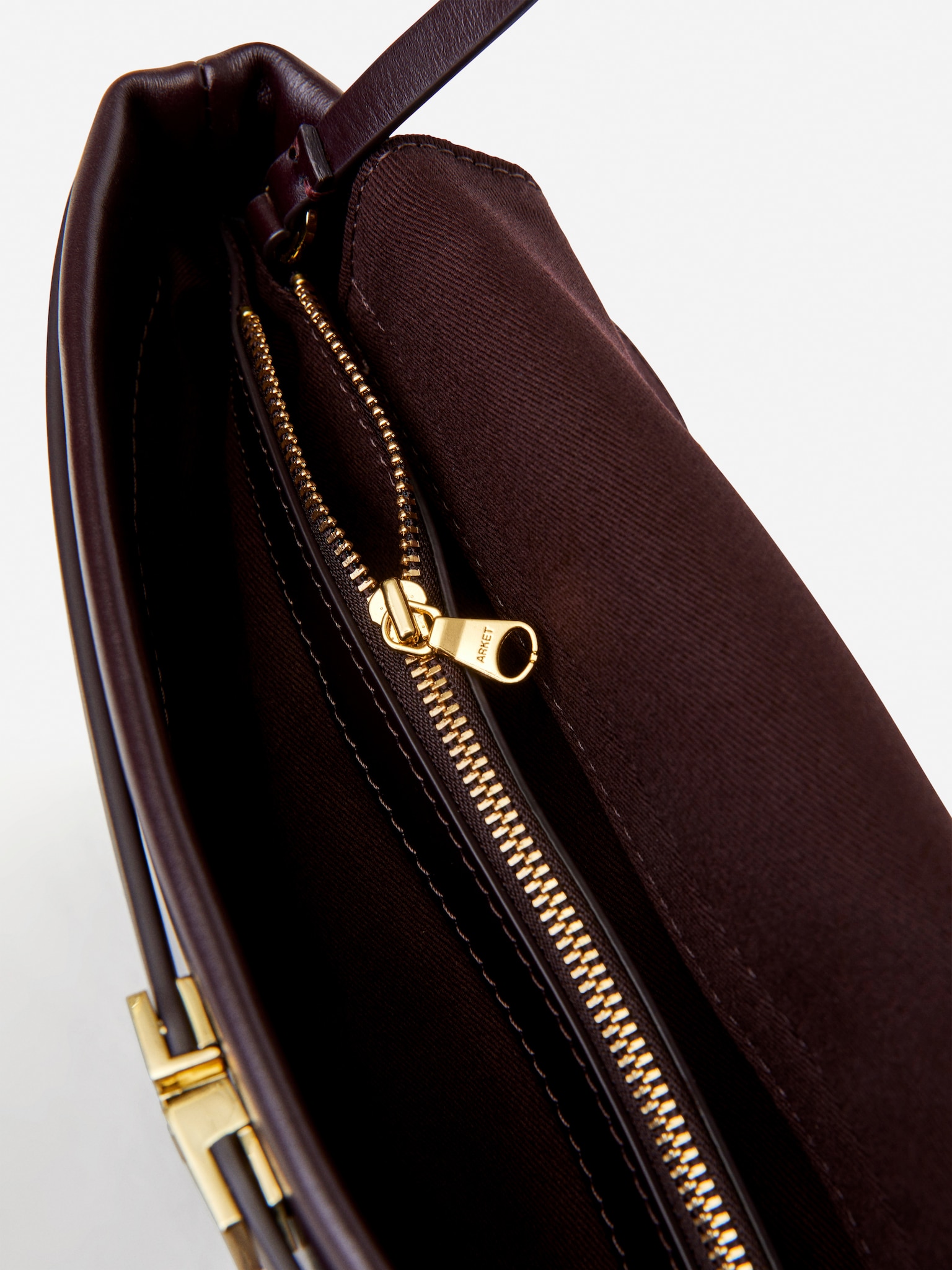 Sac à bandoulière en cuir - Rouge foncé - 2