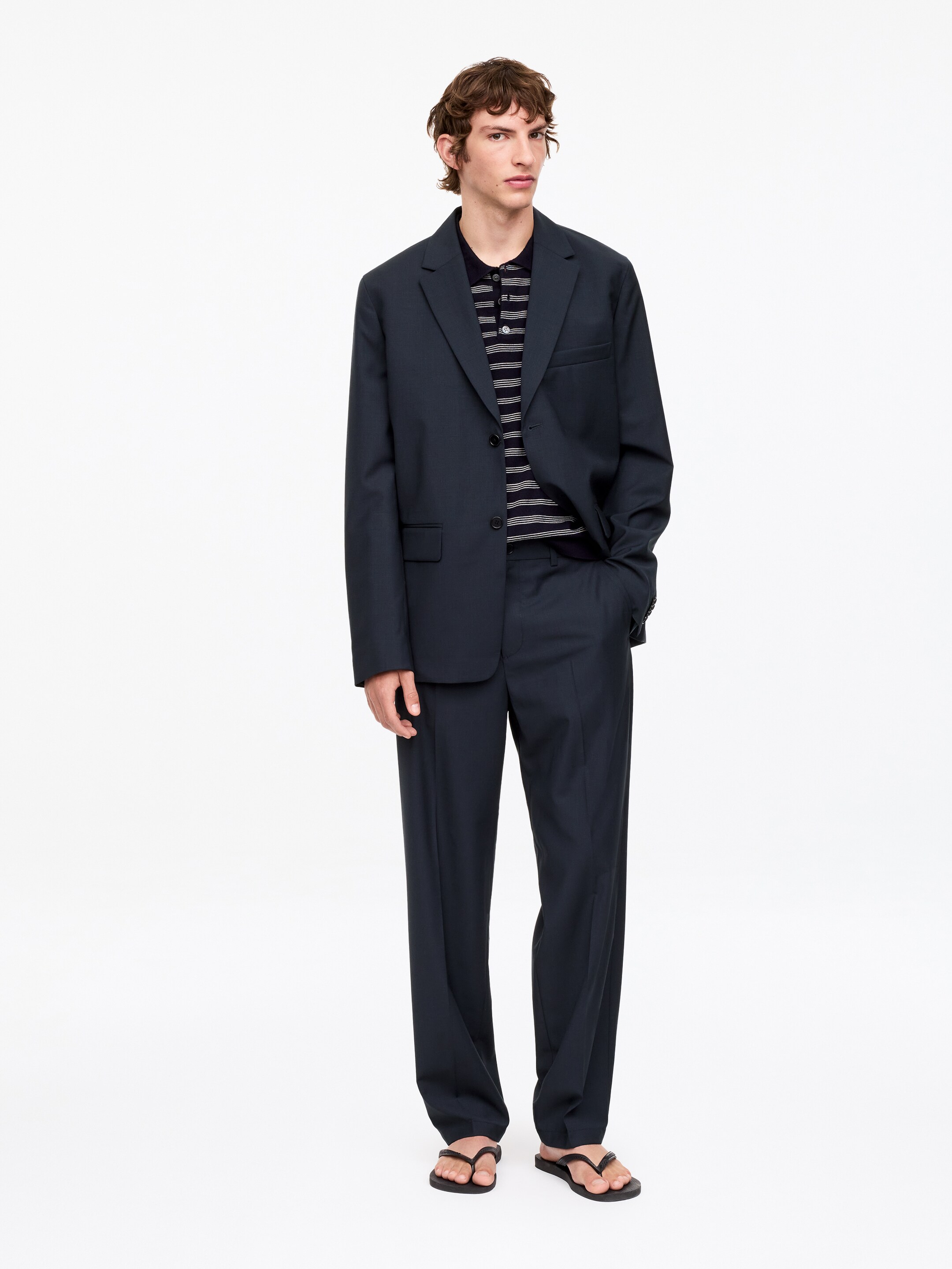 Relaxed Lightweight Wool Trousers-#272930-19818