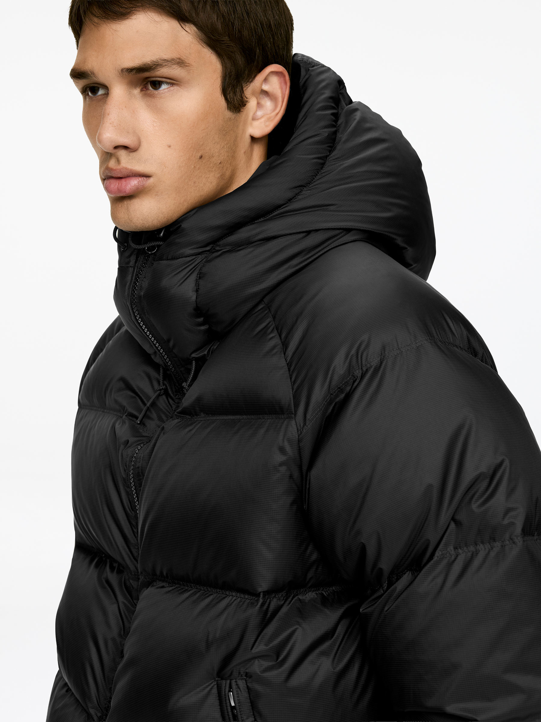 Upcycled Down Sporty Jacket - Black - Regular fit - Men - StillMedia/Lookbook - 7
