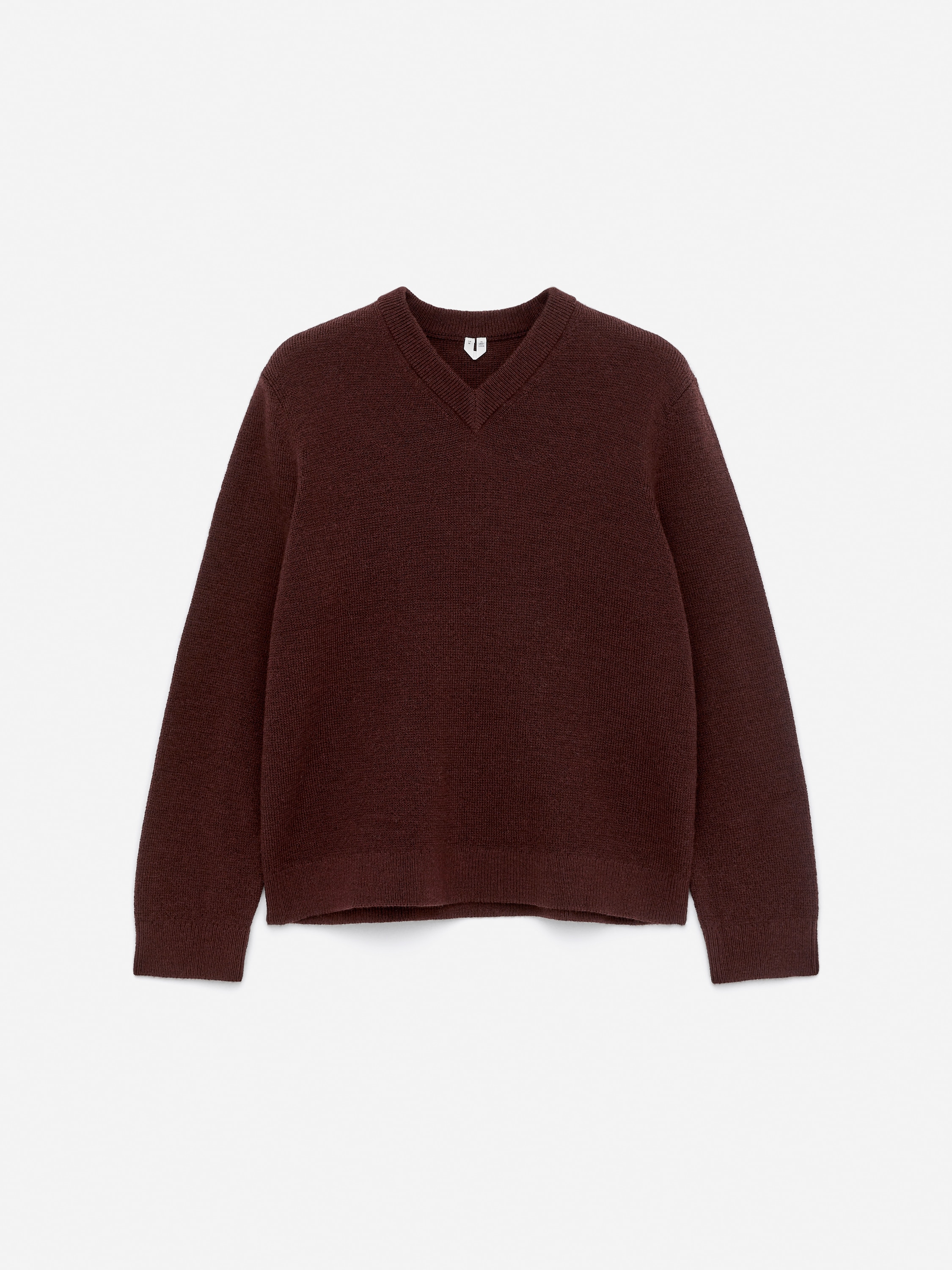 Tröja i ullblandning - Vinröd