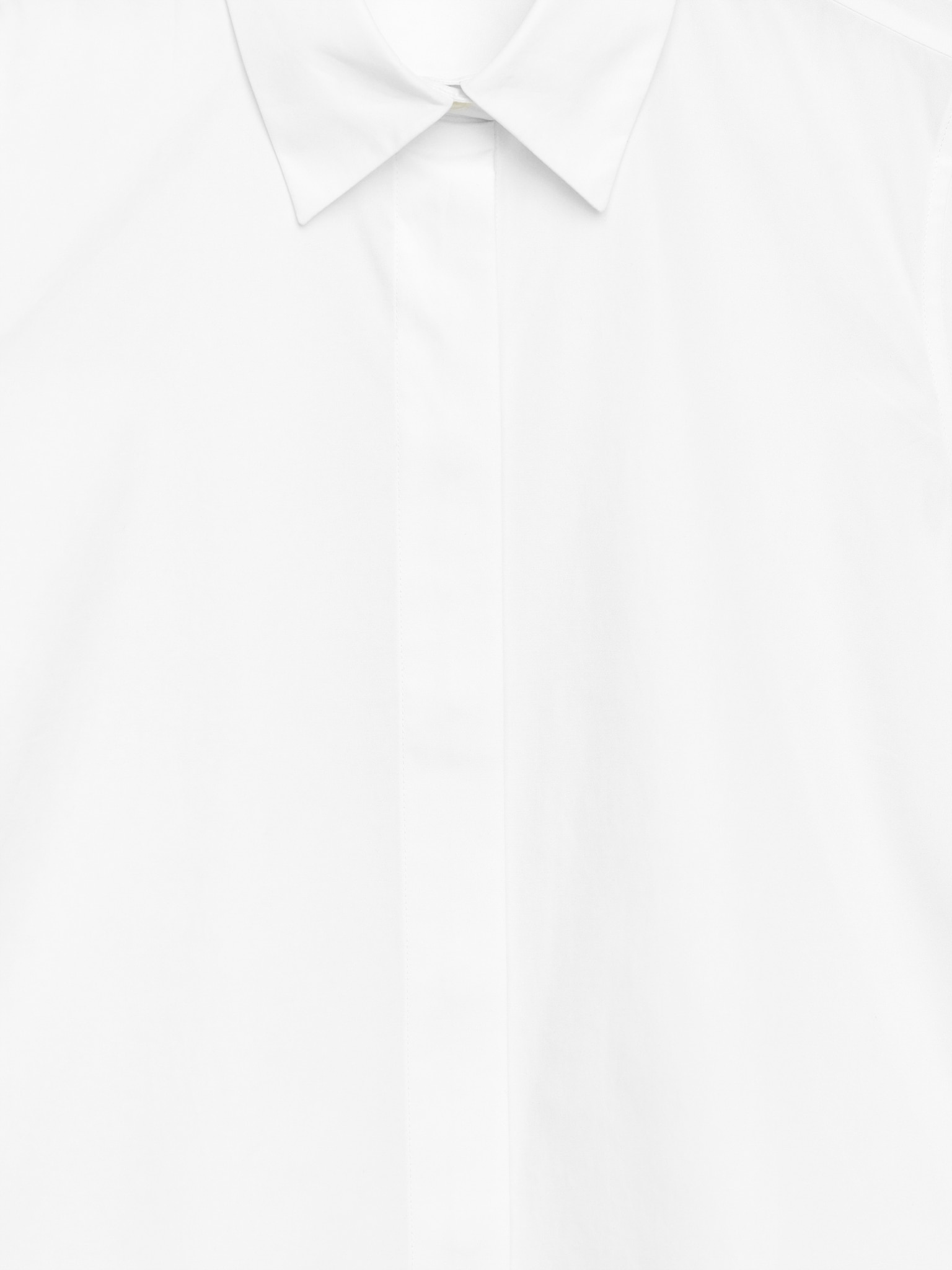 Chemise en popeline de coupe standard - Blanc - 4