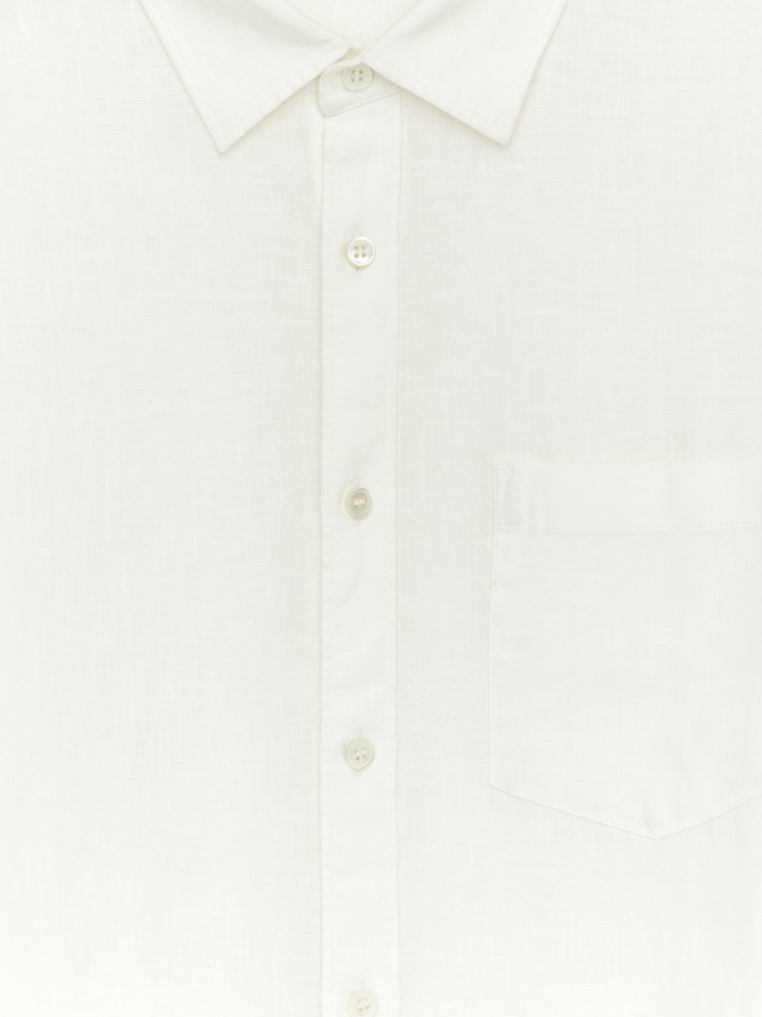 Chemise en lin de coupe classique - Blanc cassé/Marron/Vert foncé/Bleu ciel/Blanc/Beige/Vert clair chiné/Vert poudré/Blanc/Taupe/Bleu/Bleu foncé/Taupe foncé chiné/Vert kaki/blanc - 2