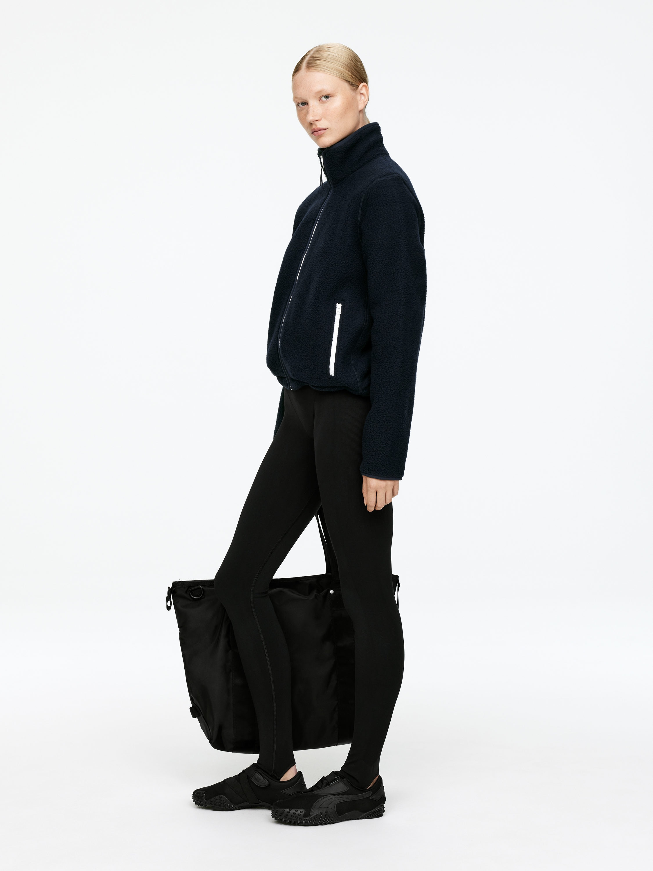 Fleece Jacket - Dark Blue - Slim fit - Women - StillMedia/Lookbook - 3