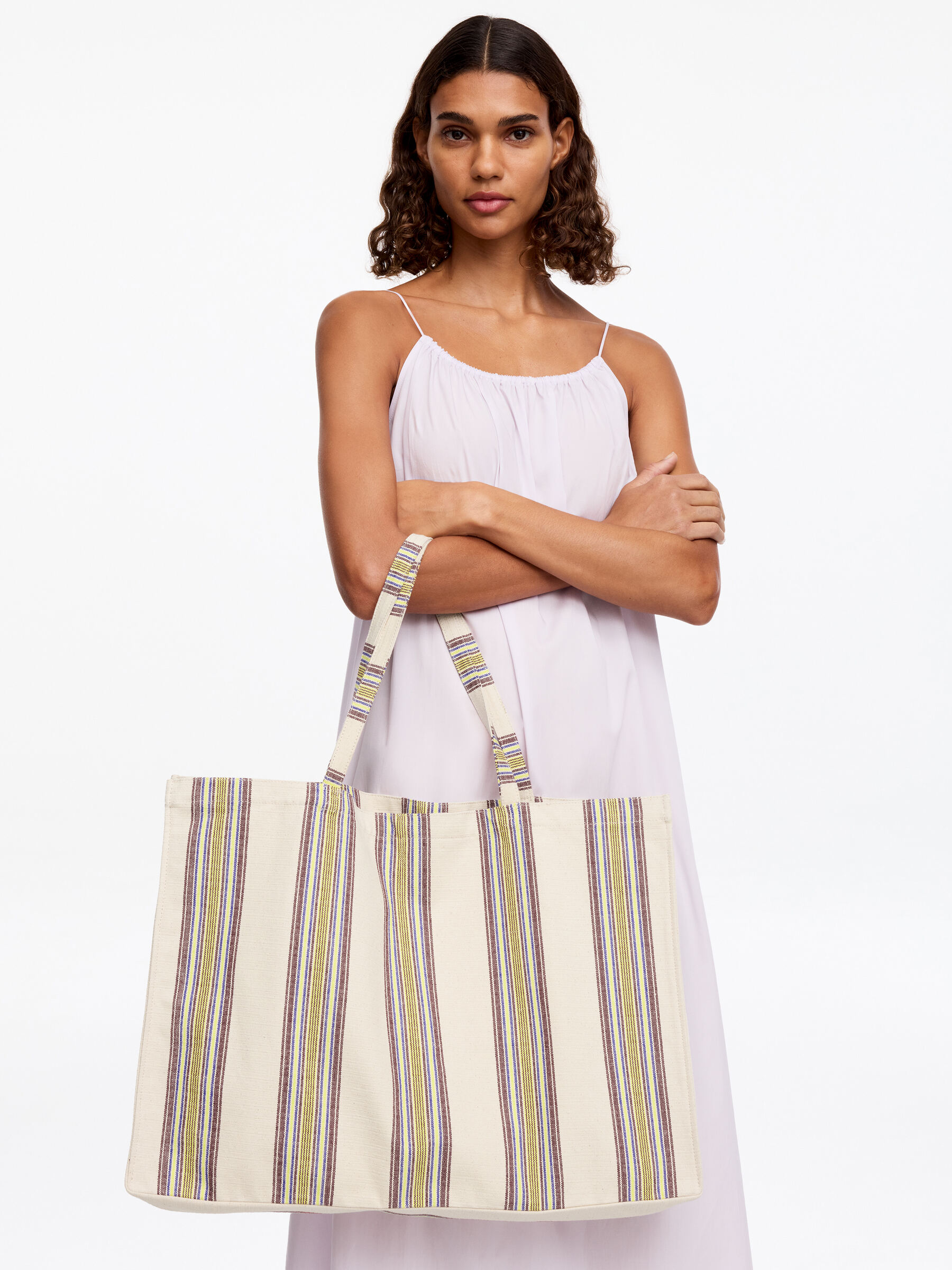 Grand sac de plage - Blanc cassé/Rayé - Maison et décoration - StillMedia/Lookbook - 4