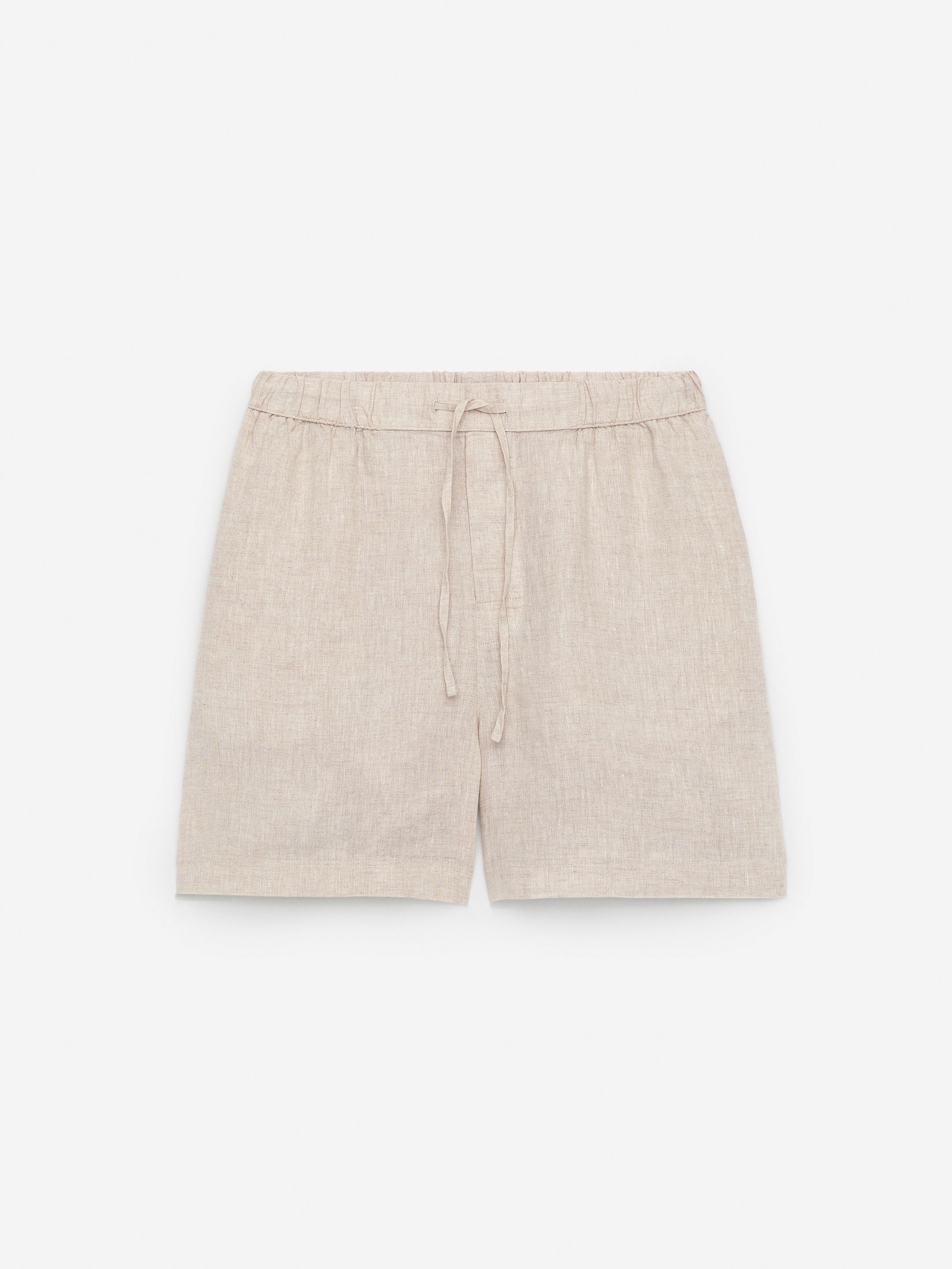 Linen Shorts-#9D9681-15086
