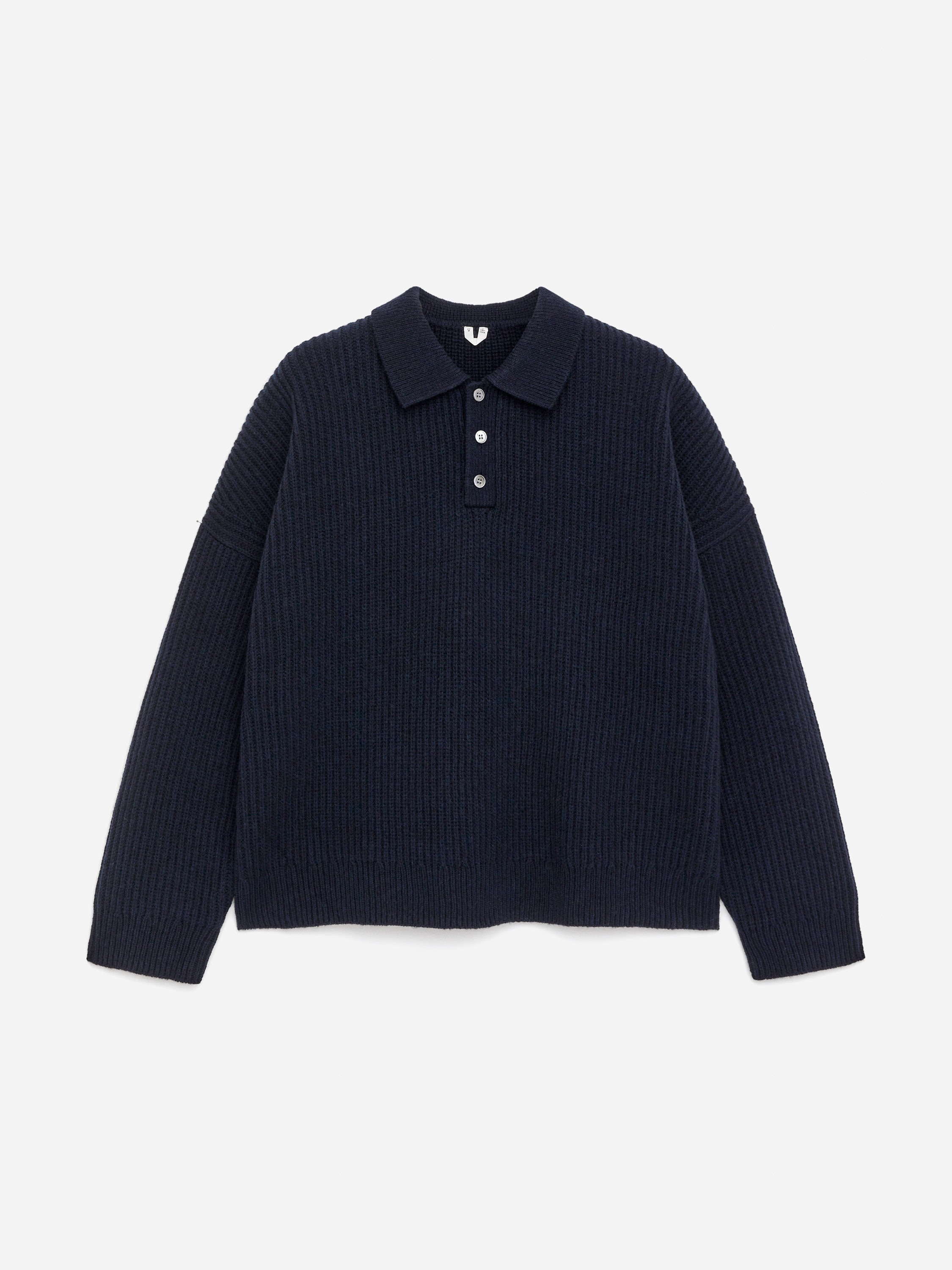 Wool Polo Jumper-Blue-16994
