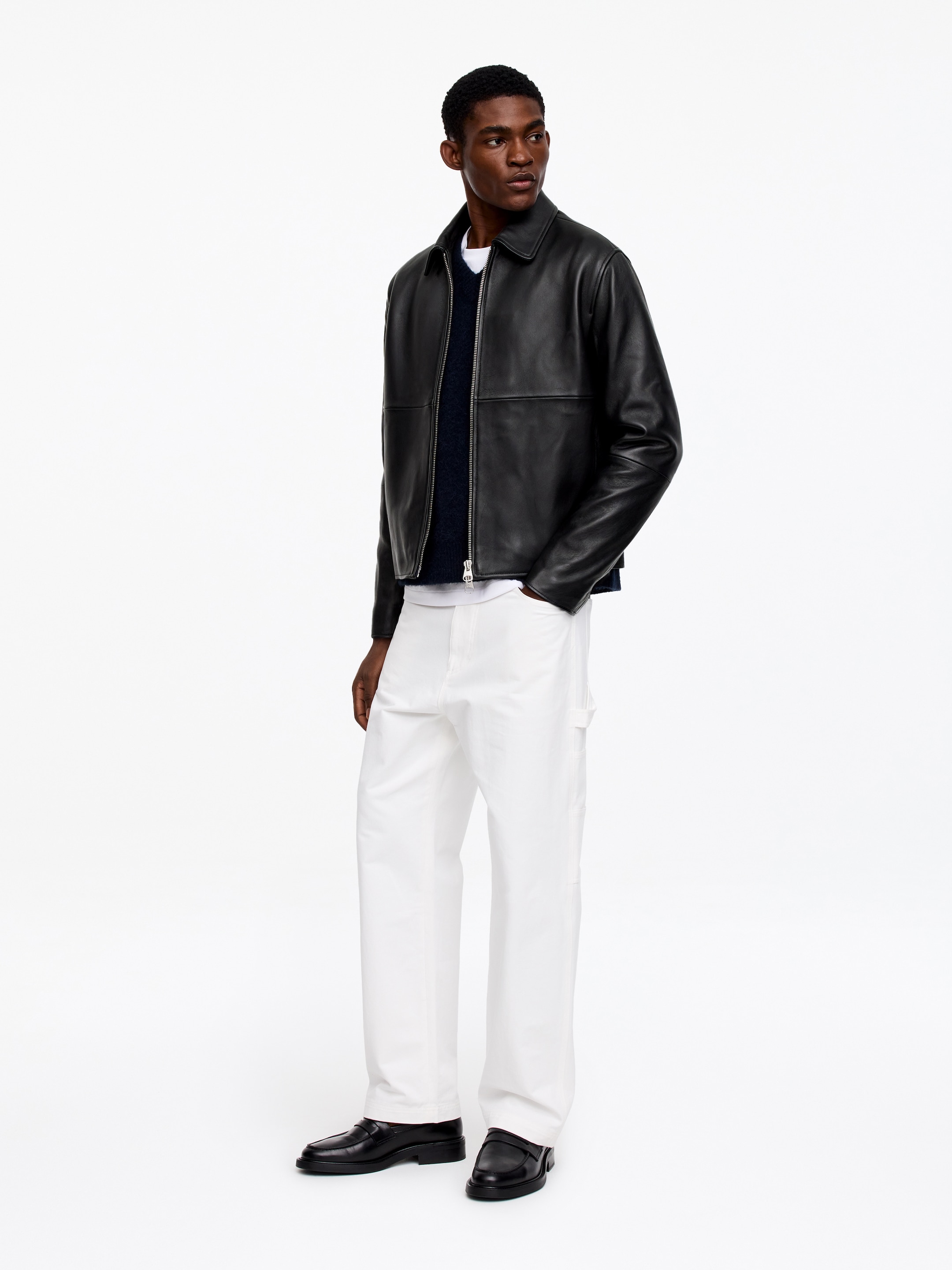 Lederjacke - Schwarz - Regular Fit - Herren - StillMedia/Lookbook - 5