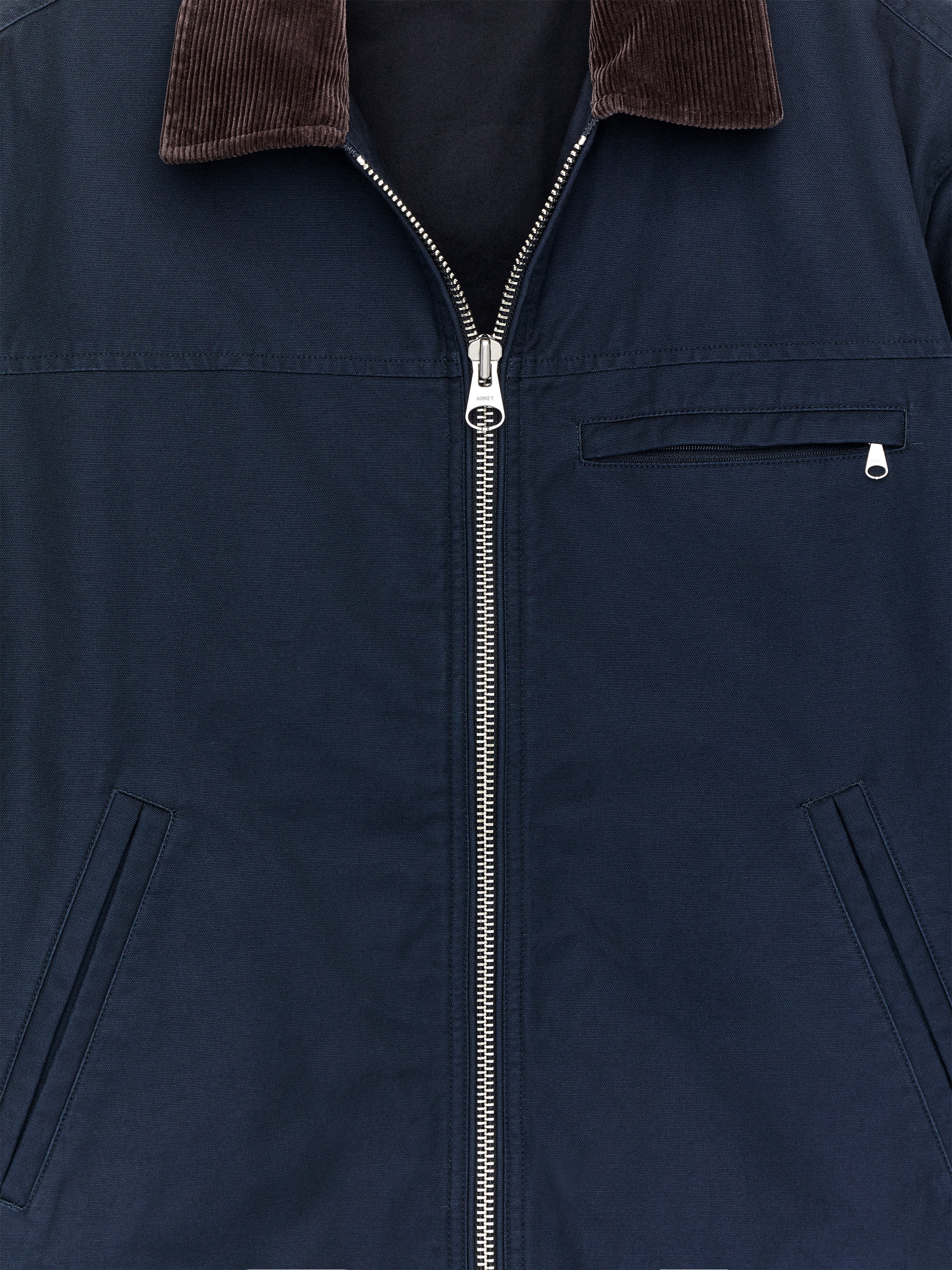 Cotton Canvas Jacket – Dark Blue – Men – ARKET NO