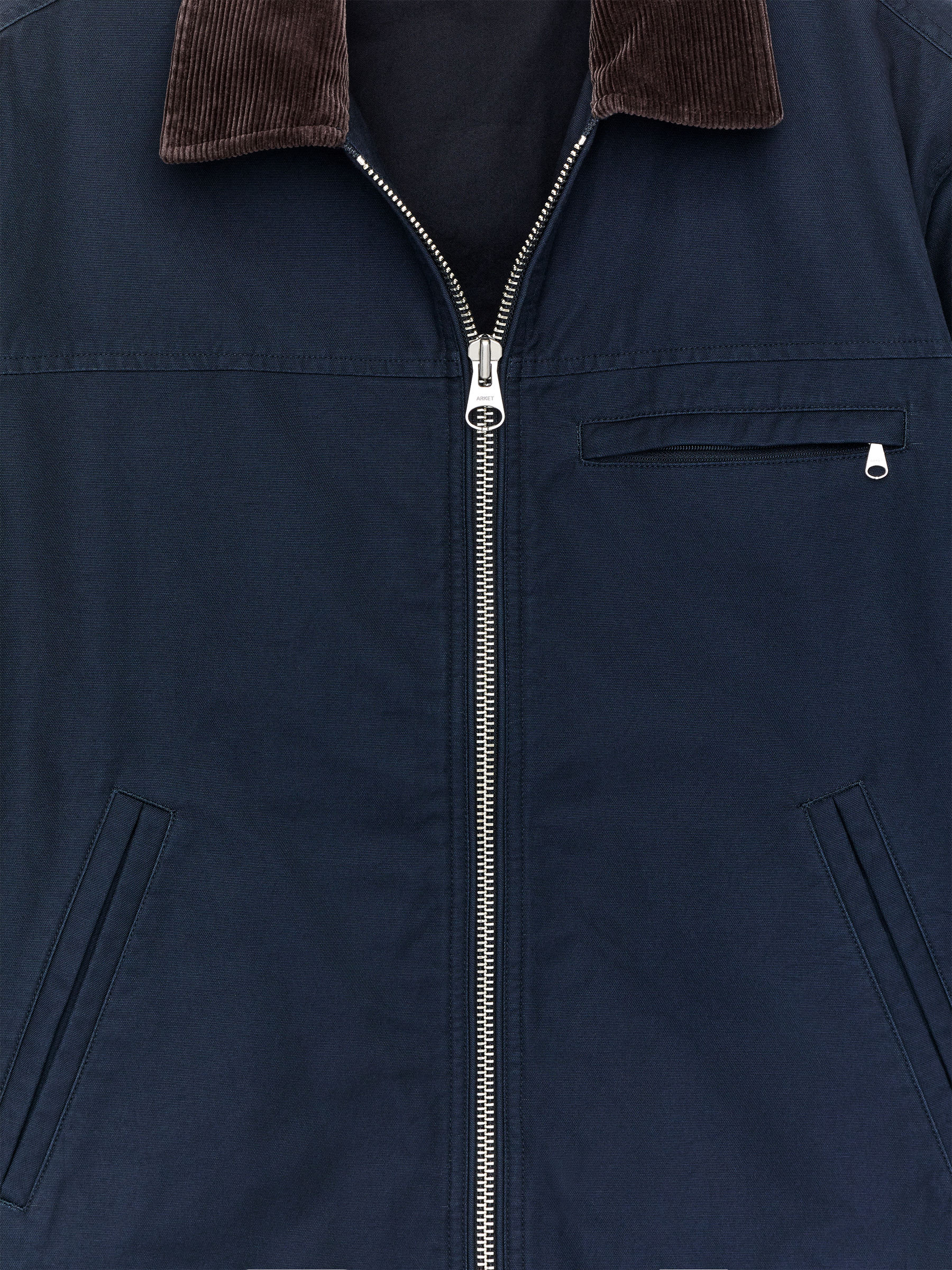 Jacka i bomullscanvas - Mörkblå - Relaxed fit - Men - StillMedia/DescriptiveDetail - 1