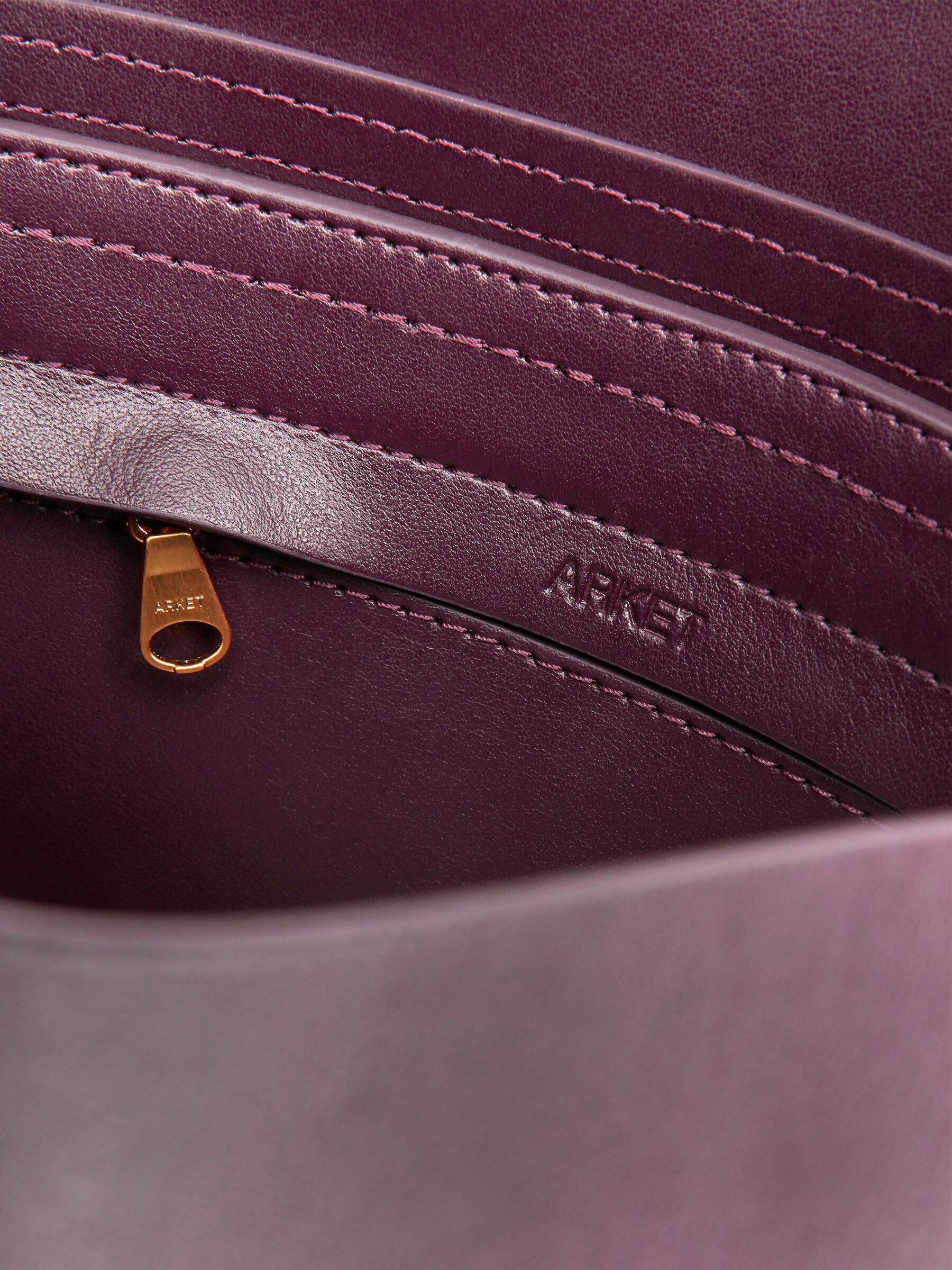 Bolso bandolera de piel - Burdeos - Women - StillMedia/DescriptiveDetail - 4