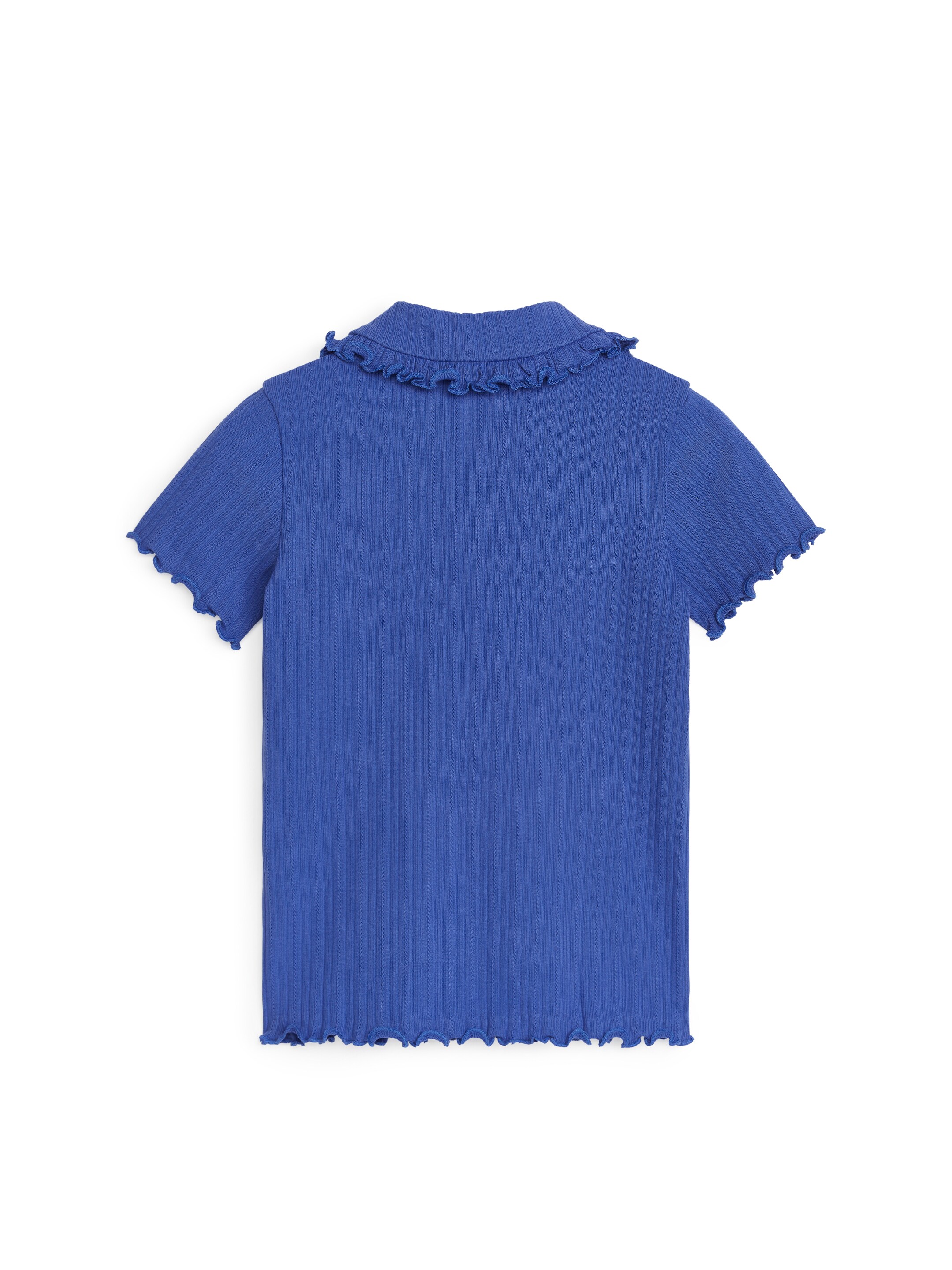 Se større billede: Ribbet jerseytop med flæsekrave - Blå - BØRN | H&M DK 2