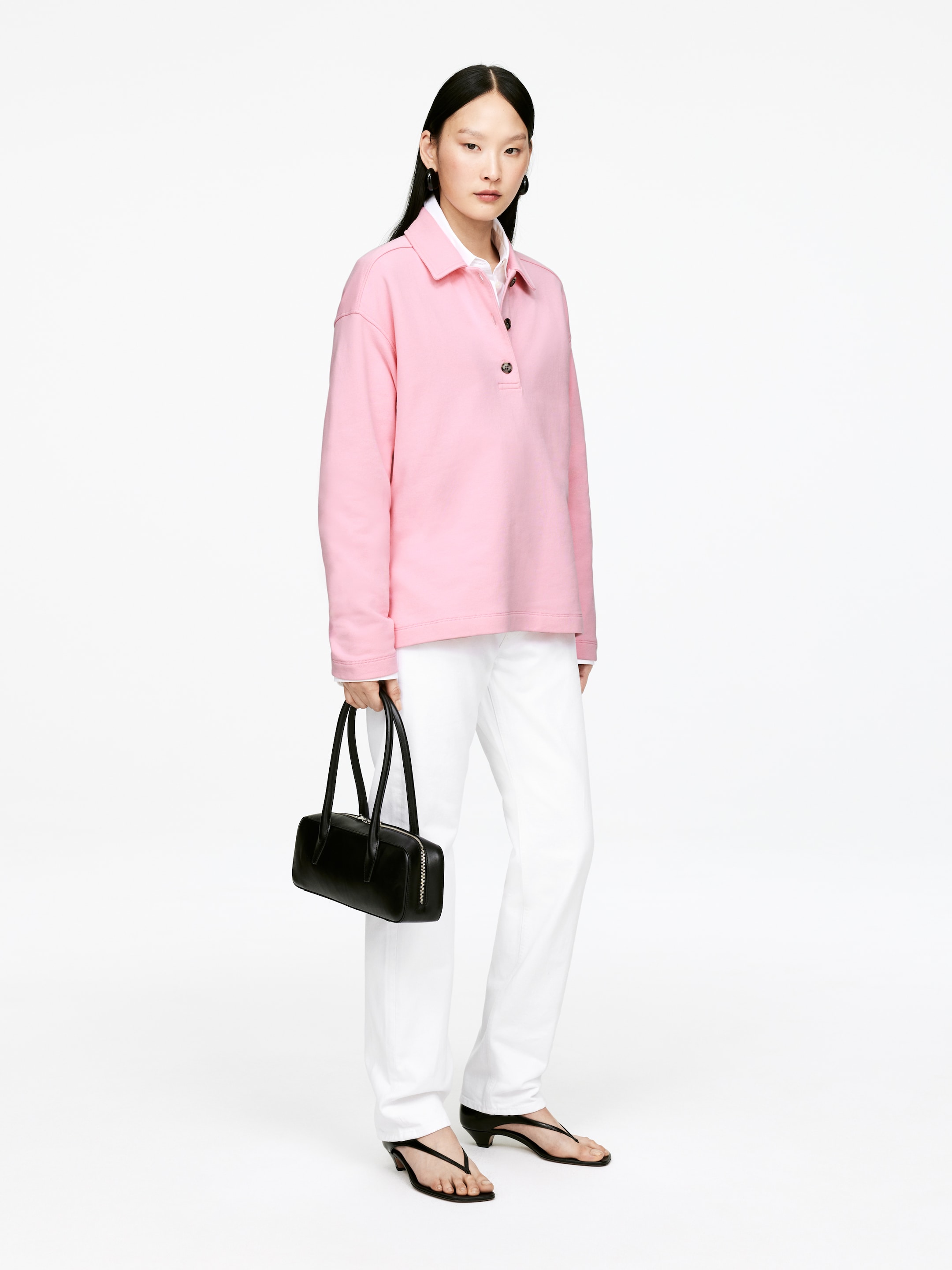 Ver imagen más grande: Sudadera tipo polo - Rosa - MUJER | H&M ES 4