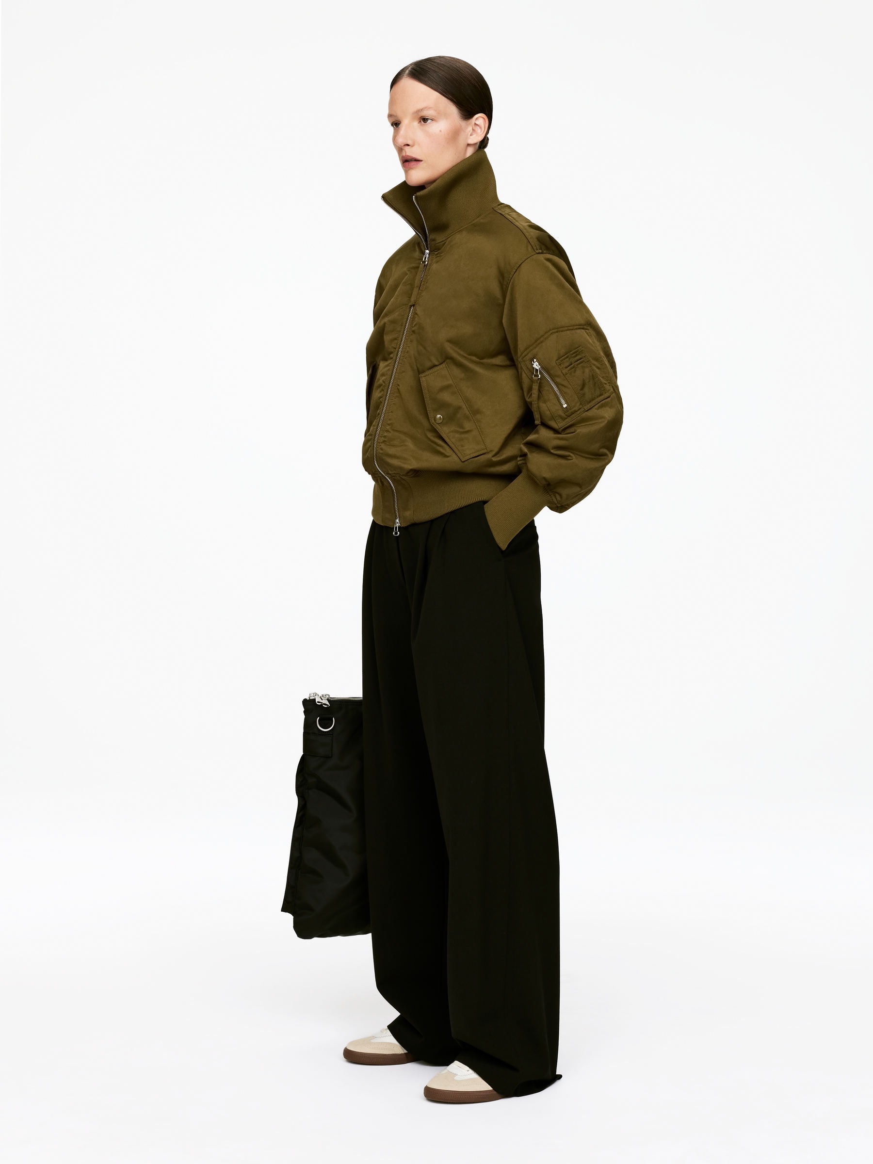 Veste en nylon - Vert kaki - Regular fit - Femme - StillMedia/Lookbook - 3