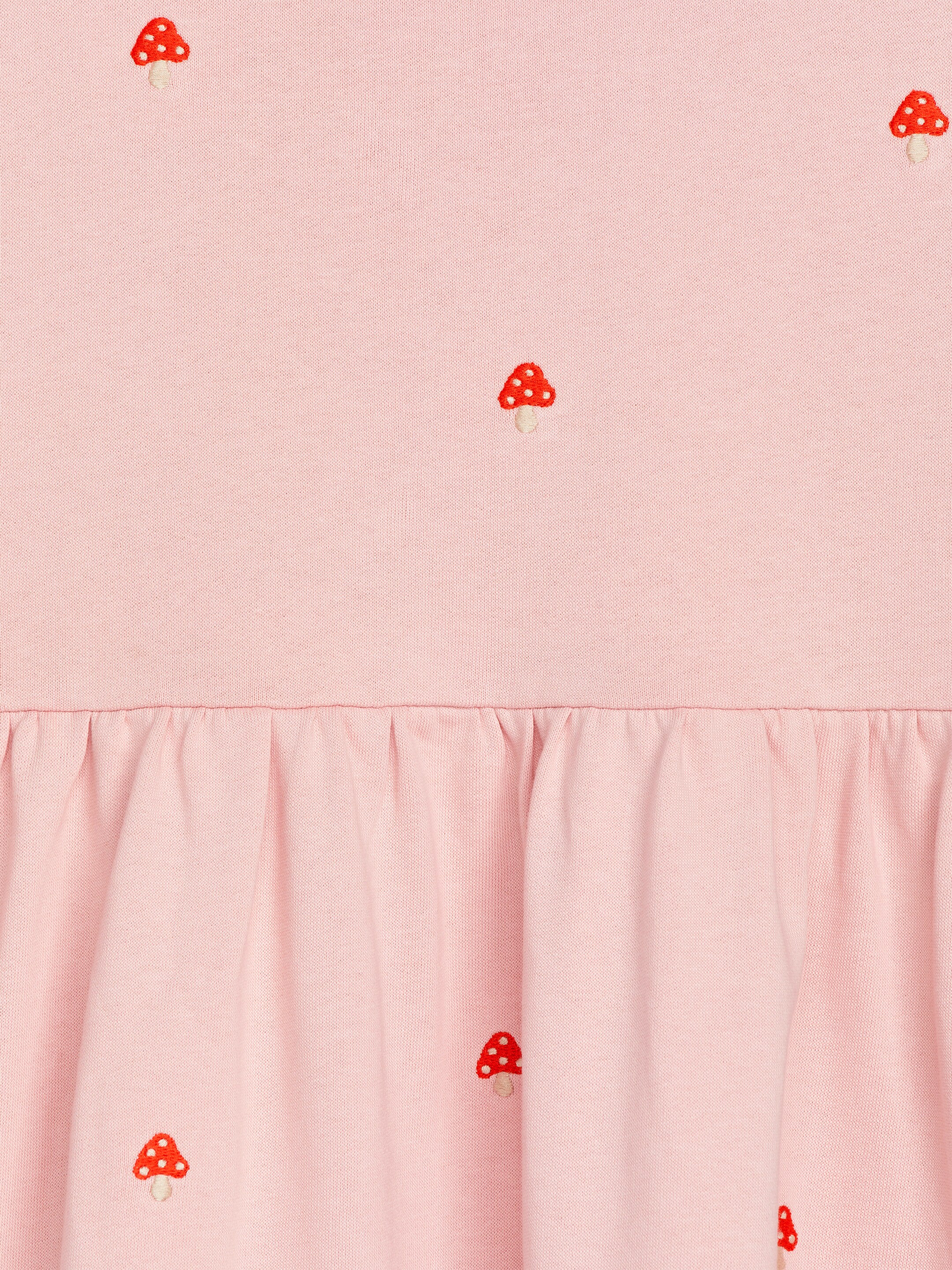 Ingrandisci l'immagine: Embroidered Sweatshirt Dress - Pink/Mushrooms - BAMBINO | H&M CH 3