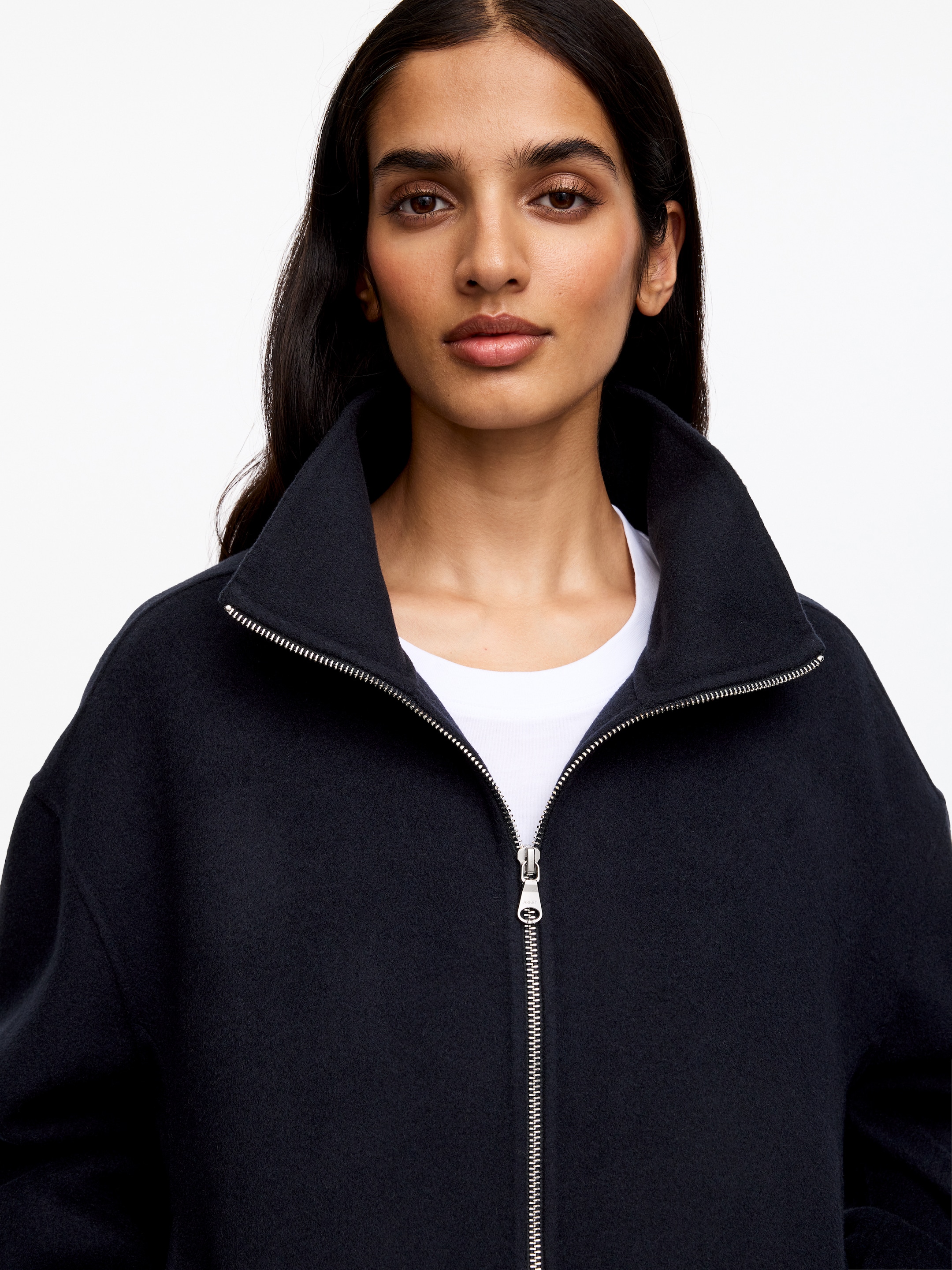 Wool-Blend Doublé Overshirt - Dark Blue - Regular fit - women - StillMedia/Lookbook - 5