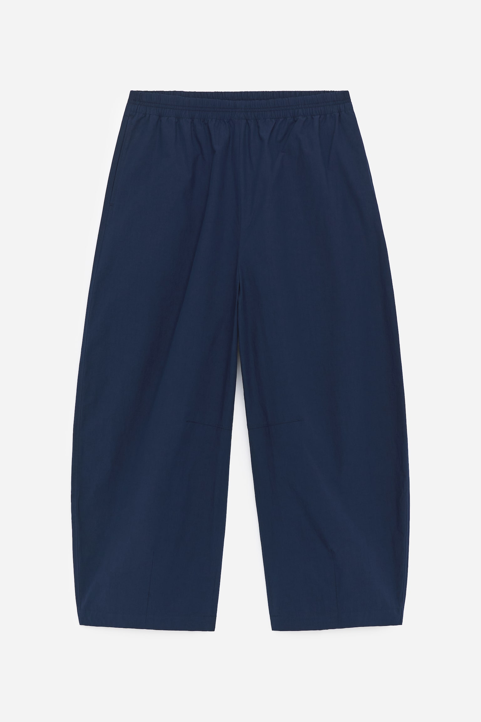 Baumwollhose mit Barrel Leg-Dunkelblau - 2