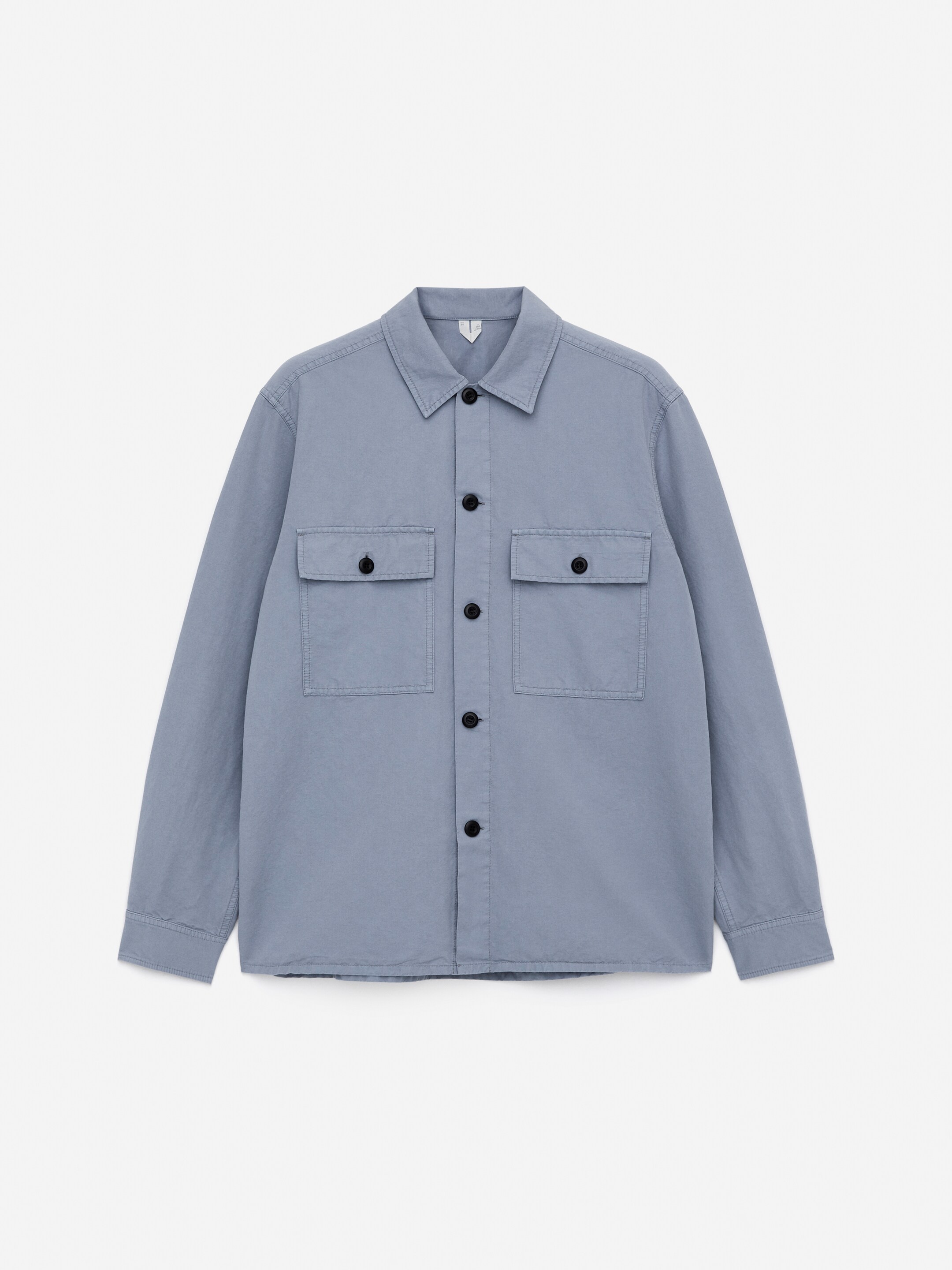 Visualizza immagine più grande: Overshirt in cotone e lino - Blu polvere - UOMO | H&M IT 5