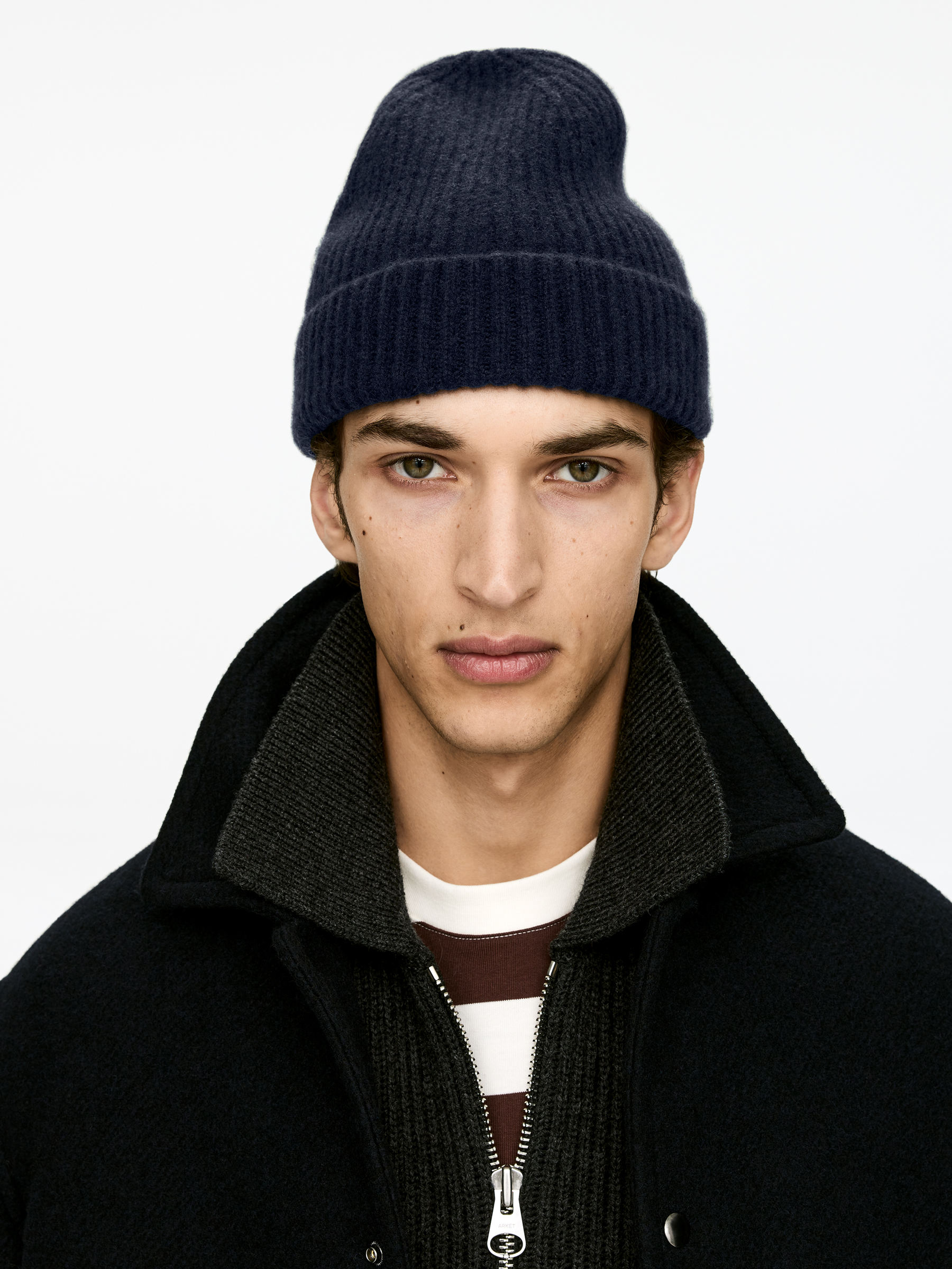 Beanie aus Kaschmir und Wolle - Dunkelblau - Herren - StillMedia/Lookbook - 2