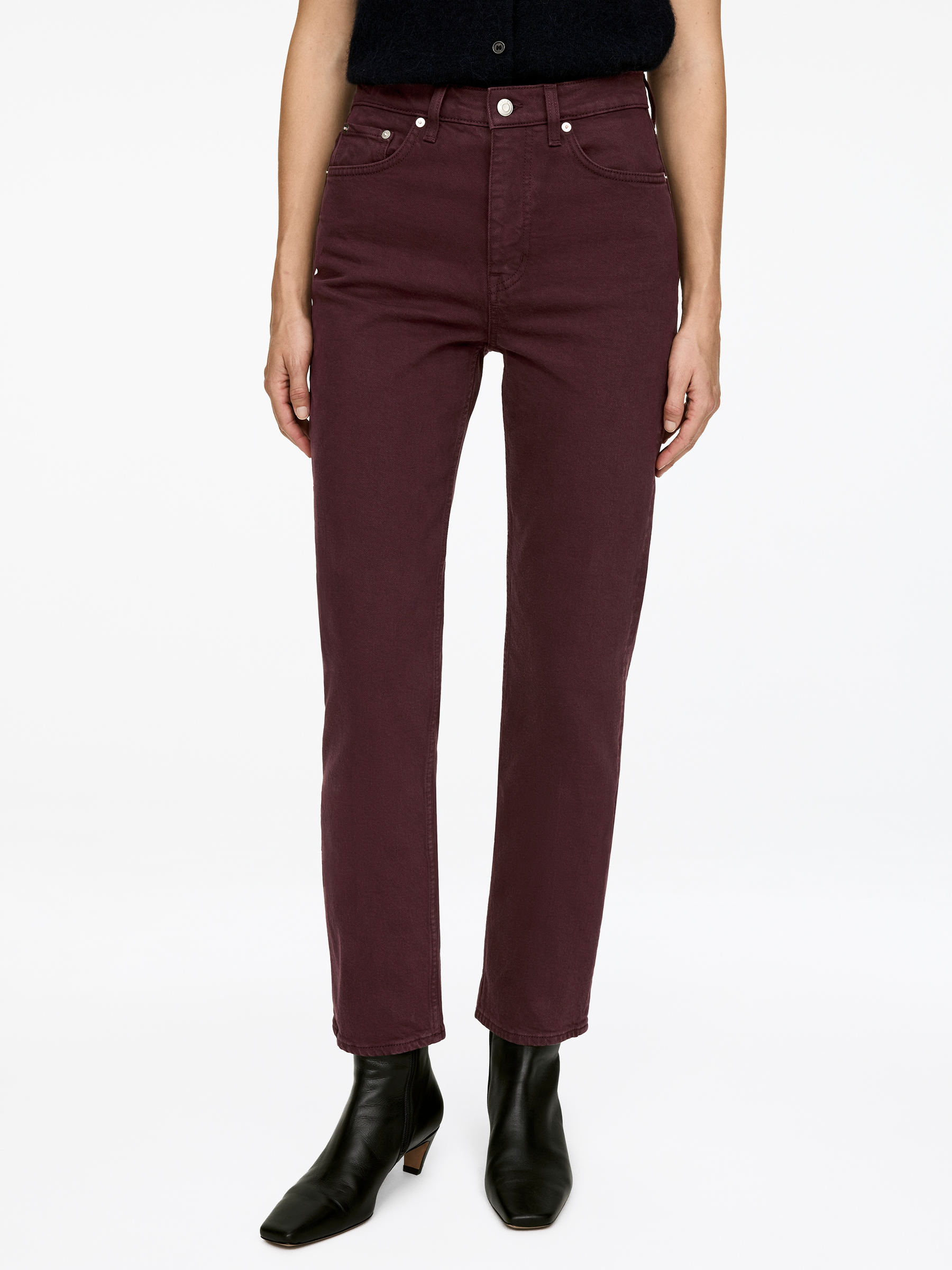 JADE CROPPED Slim Jeans - Dark Red - Slim fit - Women - StillMedia/Lookbook - 3