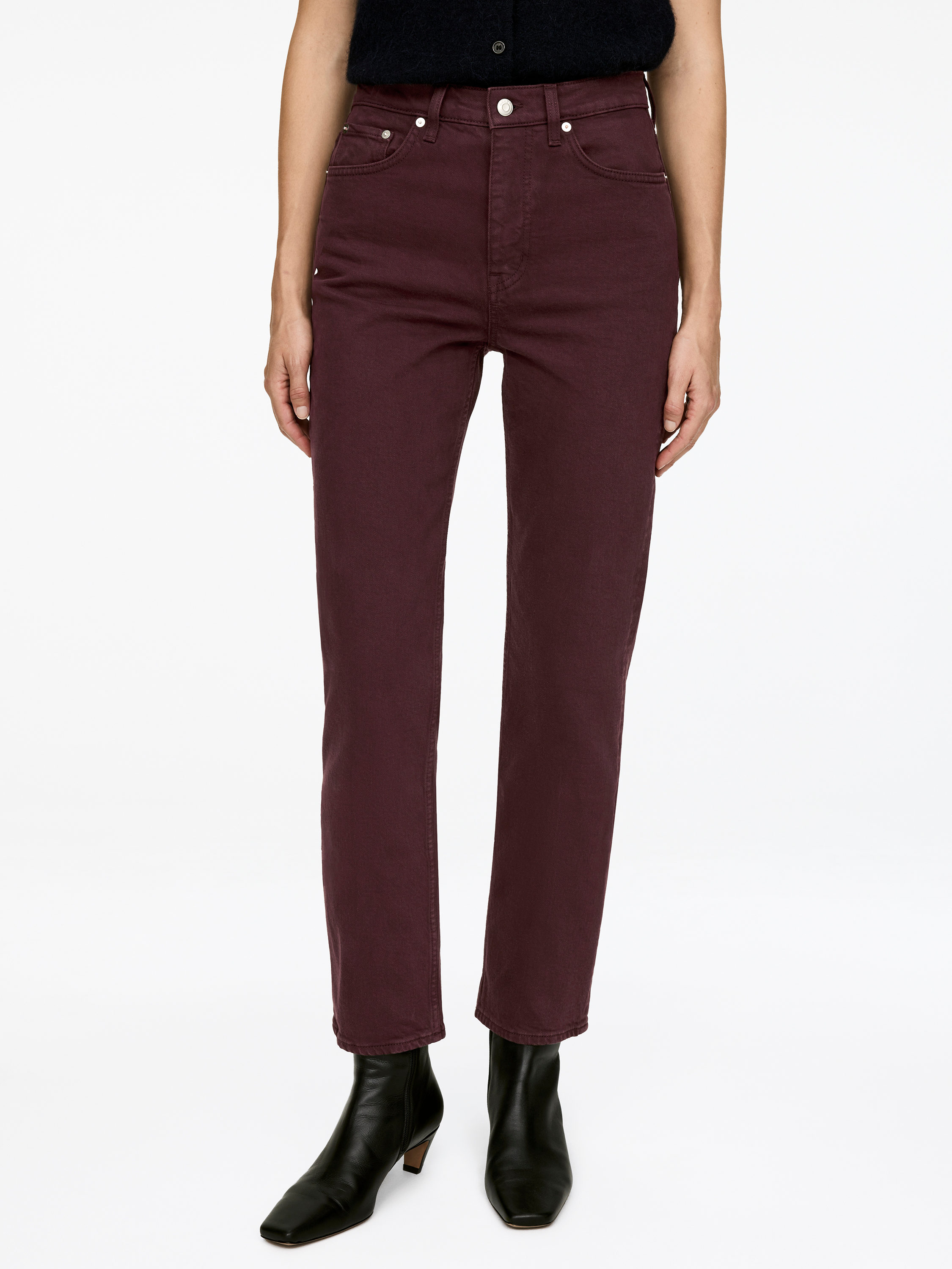 JADE CROPPED Slim Jeans - Dark Red - Slim fit - Women - StillMedia/Lookbook - 3