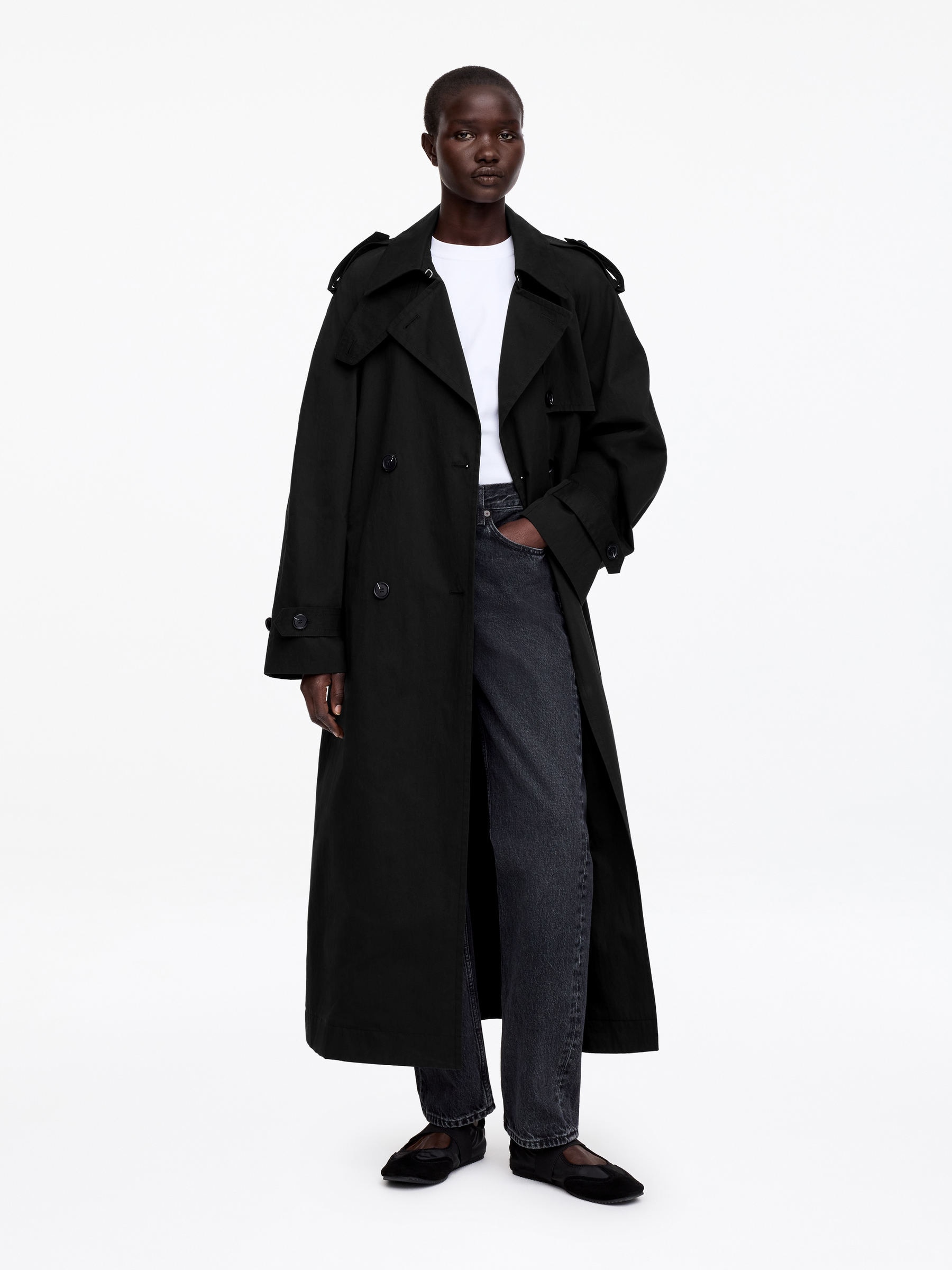 Trencz oversize - Czarny - Obszerny - Women - StillMedia/Lookbook - 7