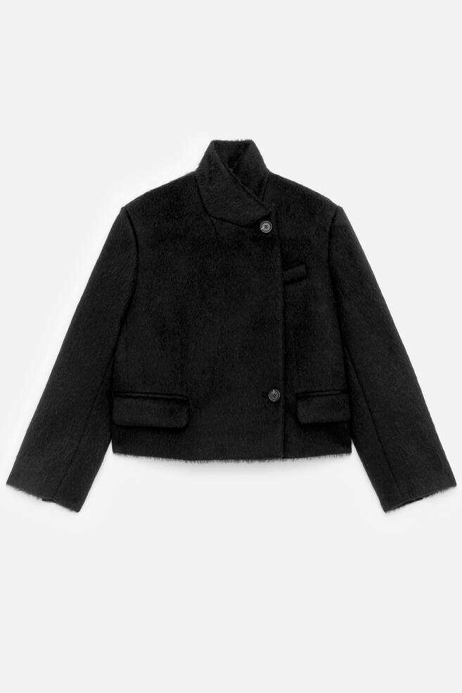 Wool-Alpaca Blend Jacket - Black - 1