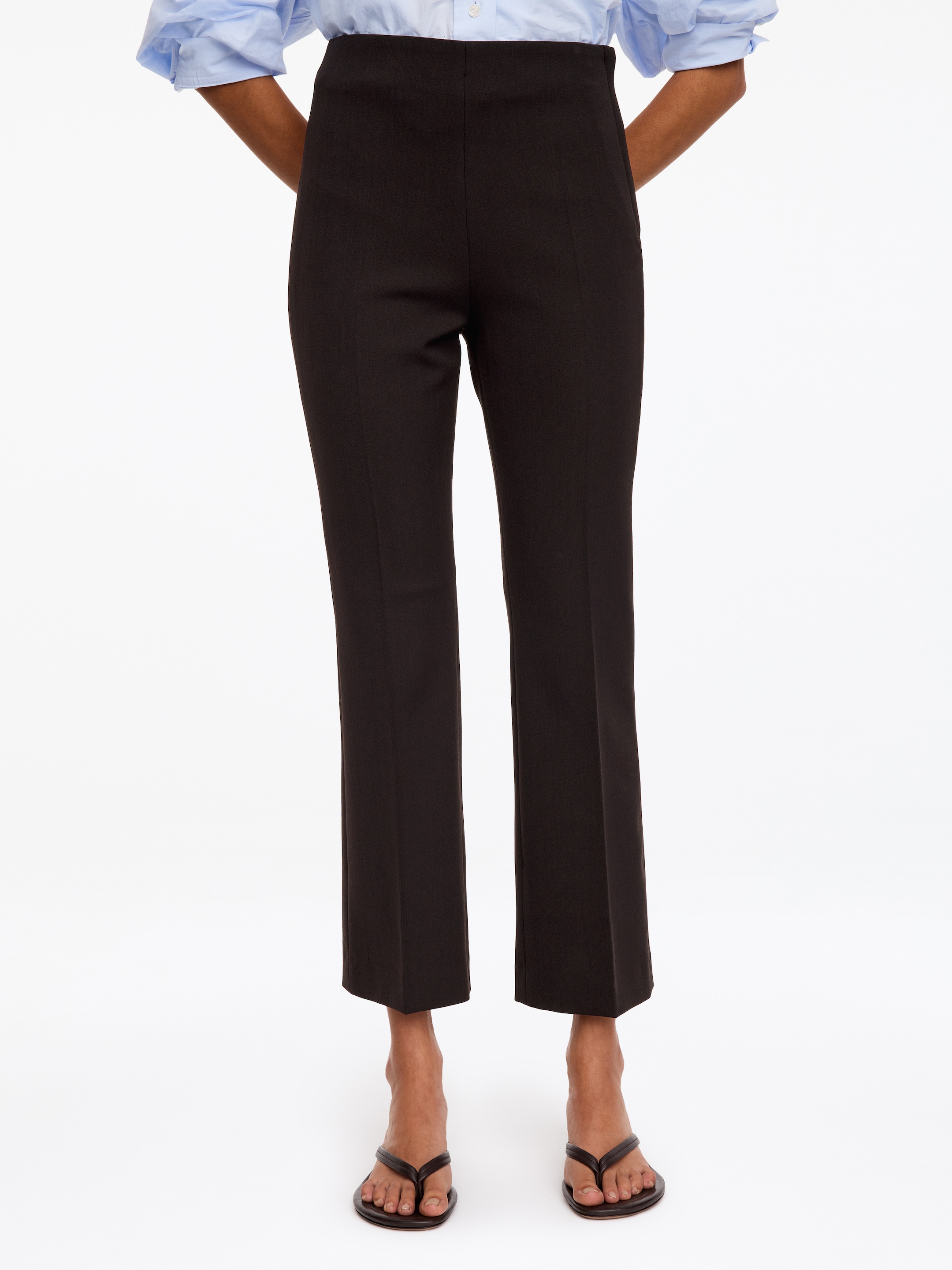 Cropped-Hose mit geradem Bein - Braun - Slim Fit - women - StillMedia/Lookbook - 2