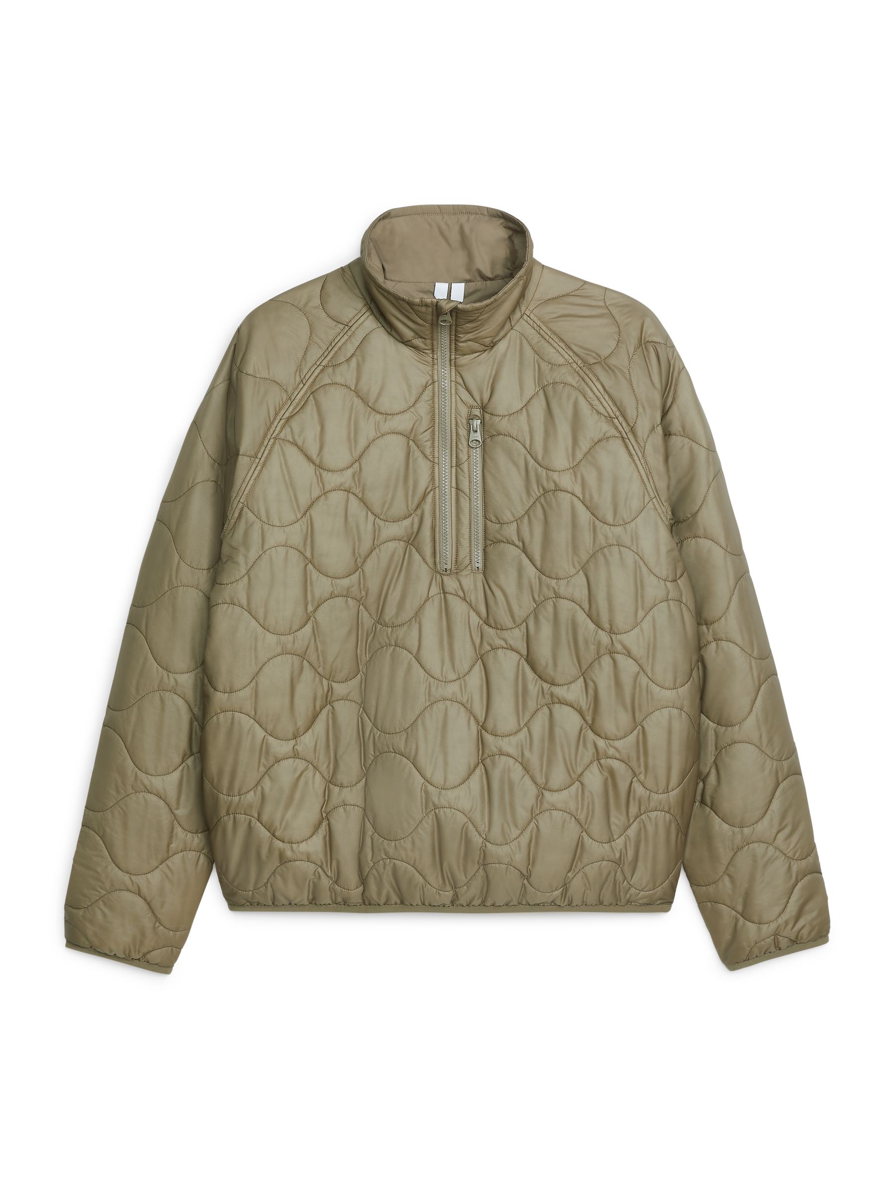 Active HalfZip Quilted Jacket - Beige - Regular fit - Men - StillMedia/DescriptiveStillLife - 1