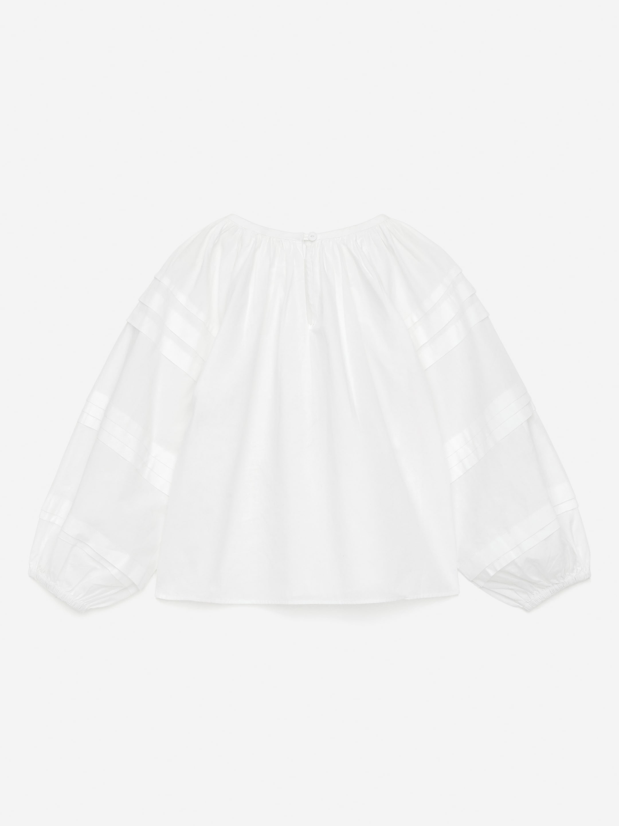 Tuck-Detailed Poplin Blouse - White - Regular fit - Children - StillMedia/DescriptiveStillLife - 1