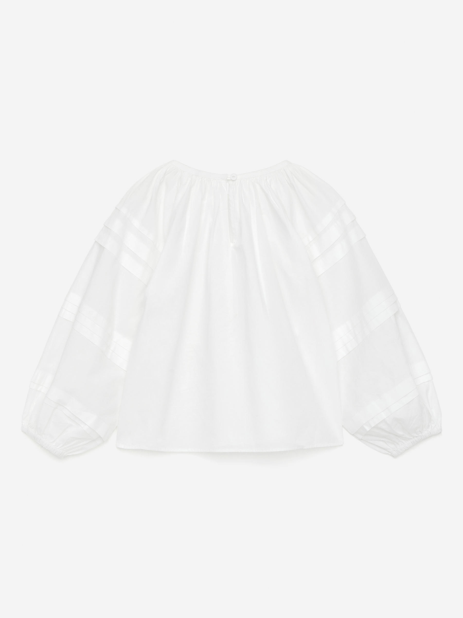 Tuck-Detailed Poplin Blouse - White - Regular fit - Children - StillMedia/DescriptiveStillLife - 1