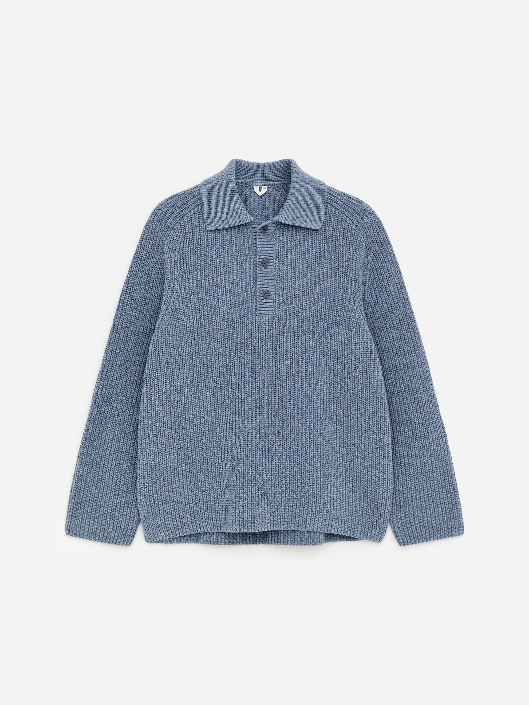 Polo chunky in misto cotone - Blu
