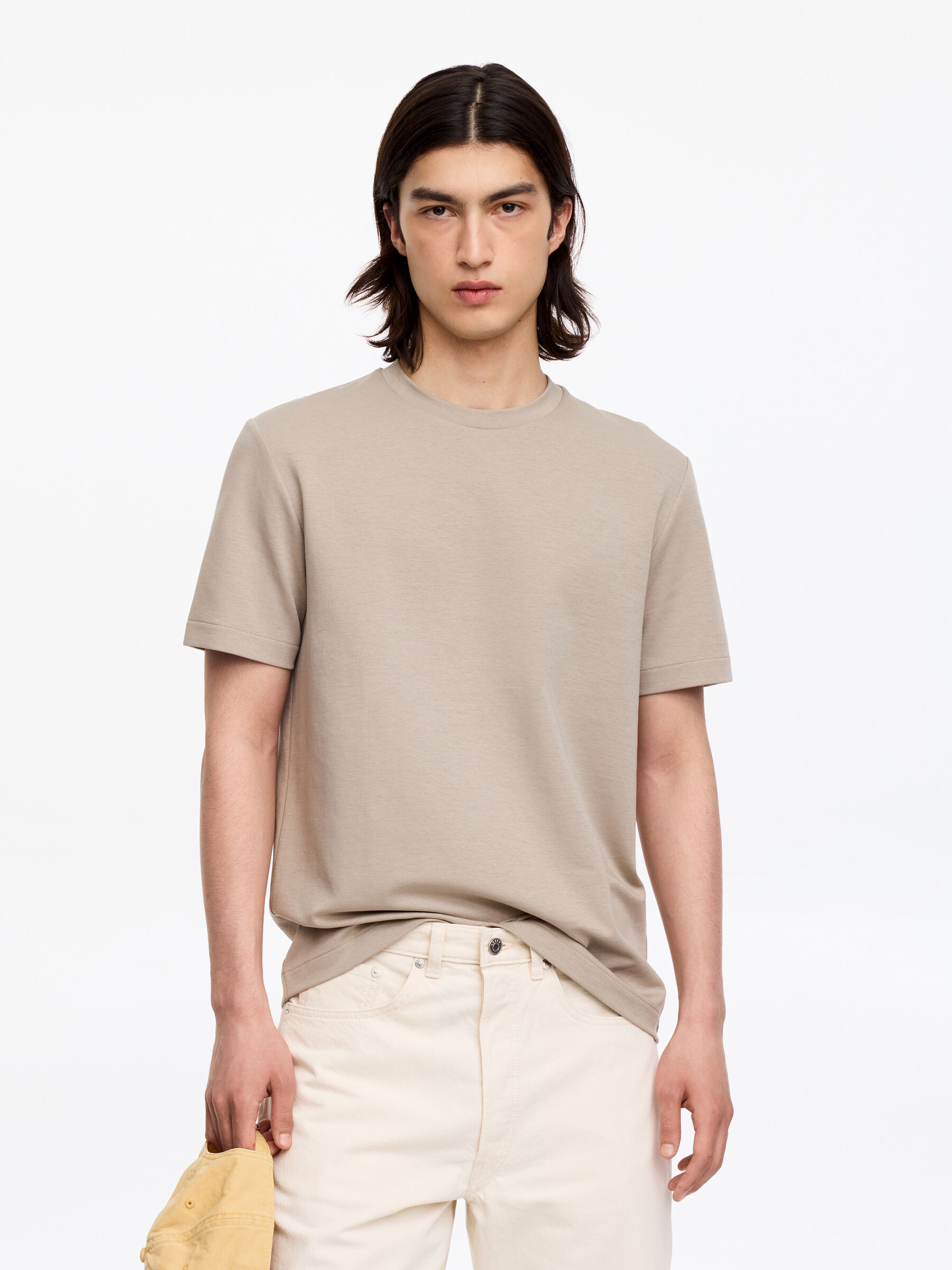 T-shirt classique en interlock-#9B958B-19465