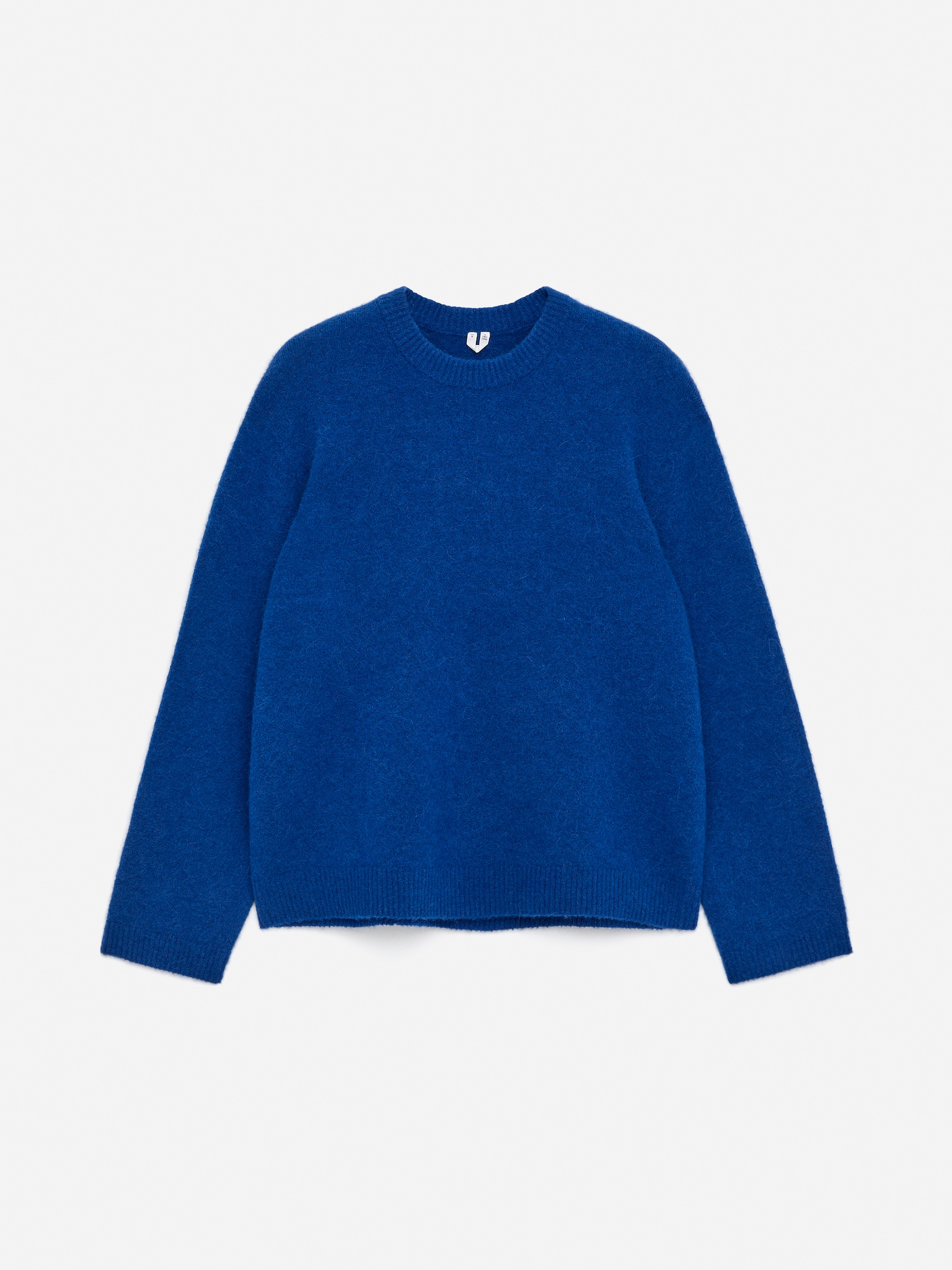 Pull en mélange de laine et d'alpaga - Bleu/Beige/Bleu vif - 2