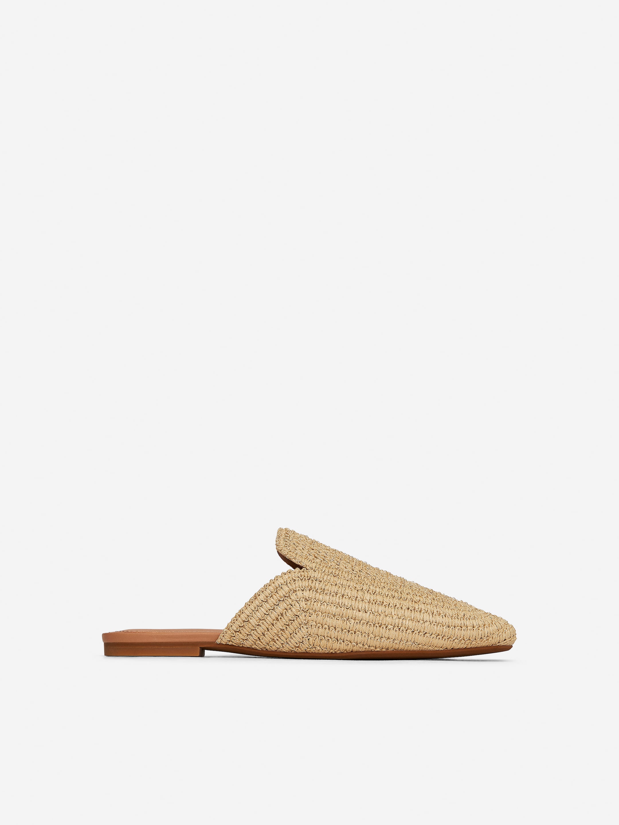 Agrandir l'image: Mules plates en paille - Beige clair - FEMME | H&M FR 1