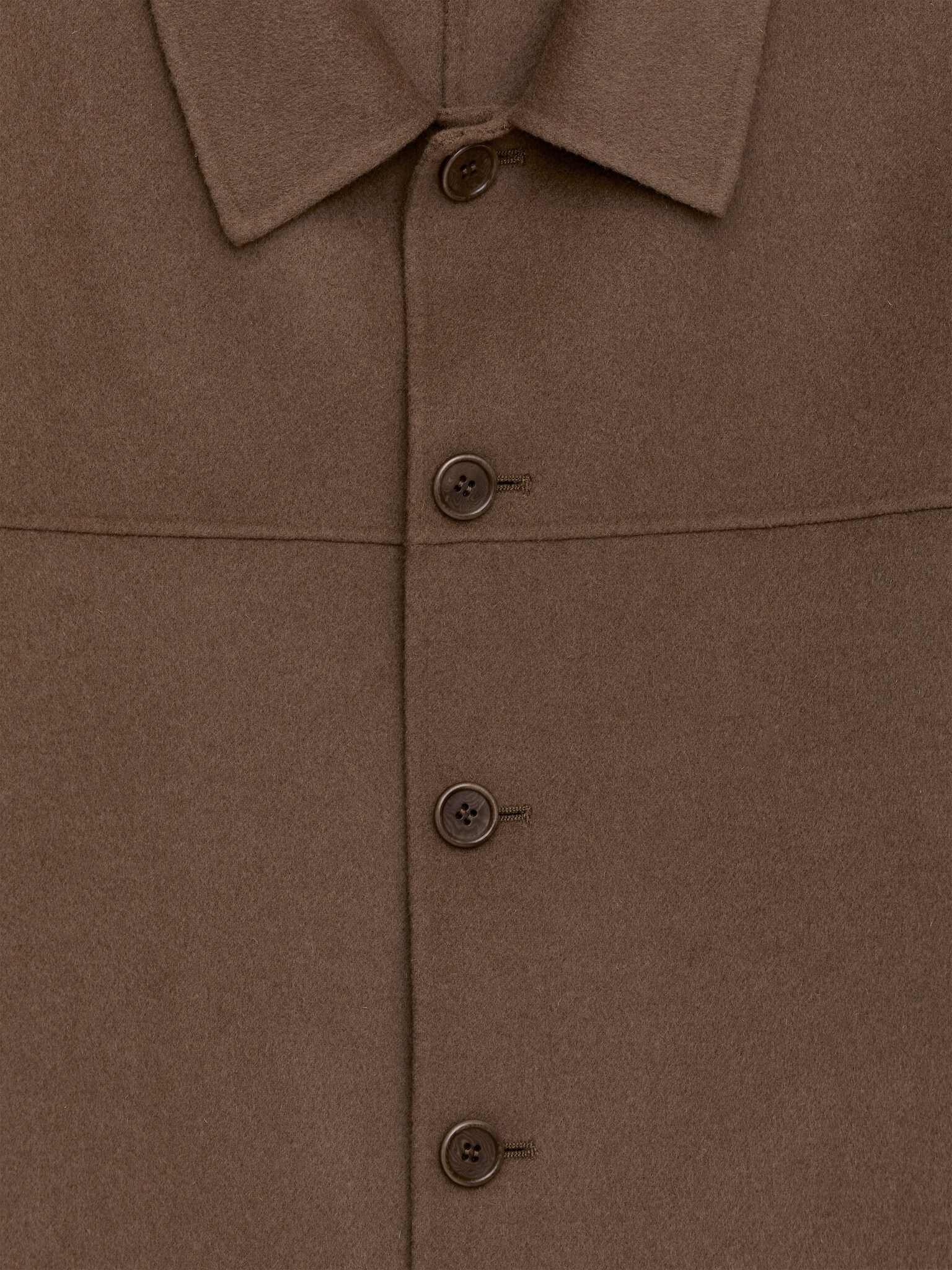 Veste en laine mélangée double face - Beige foncé/Bleu foncé/Noir délavé - 5