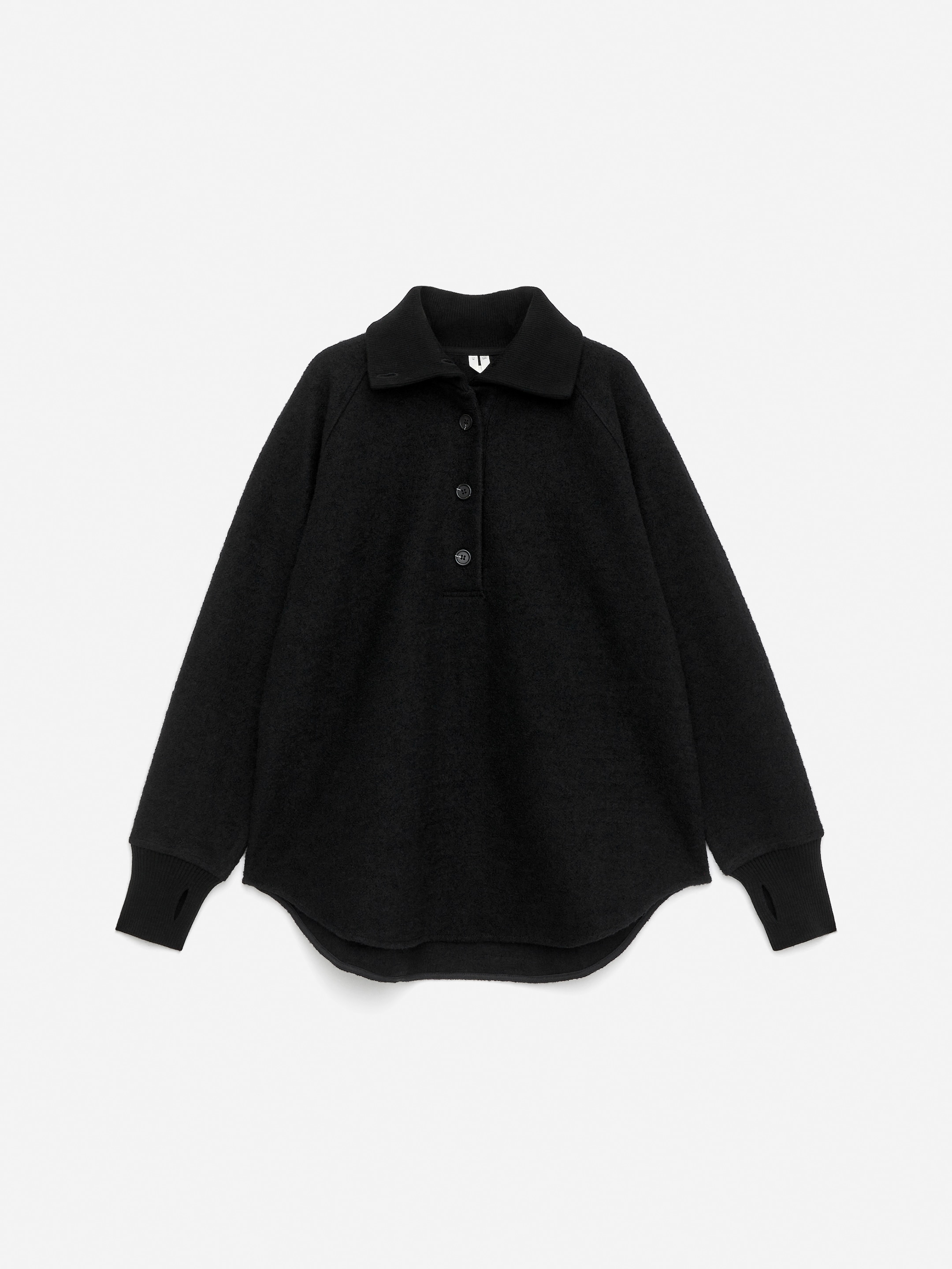 Pullover aus Wollwalk und Baumwolle-#272627-16877