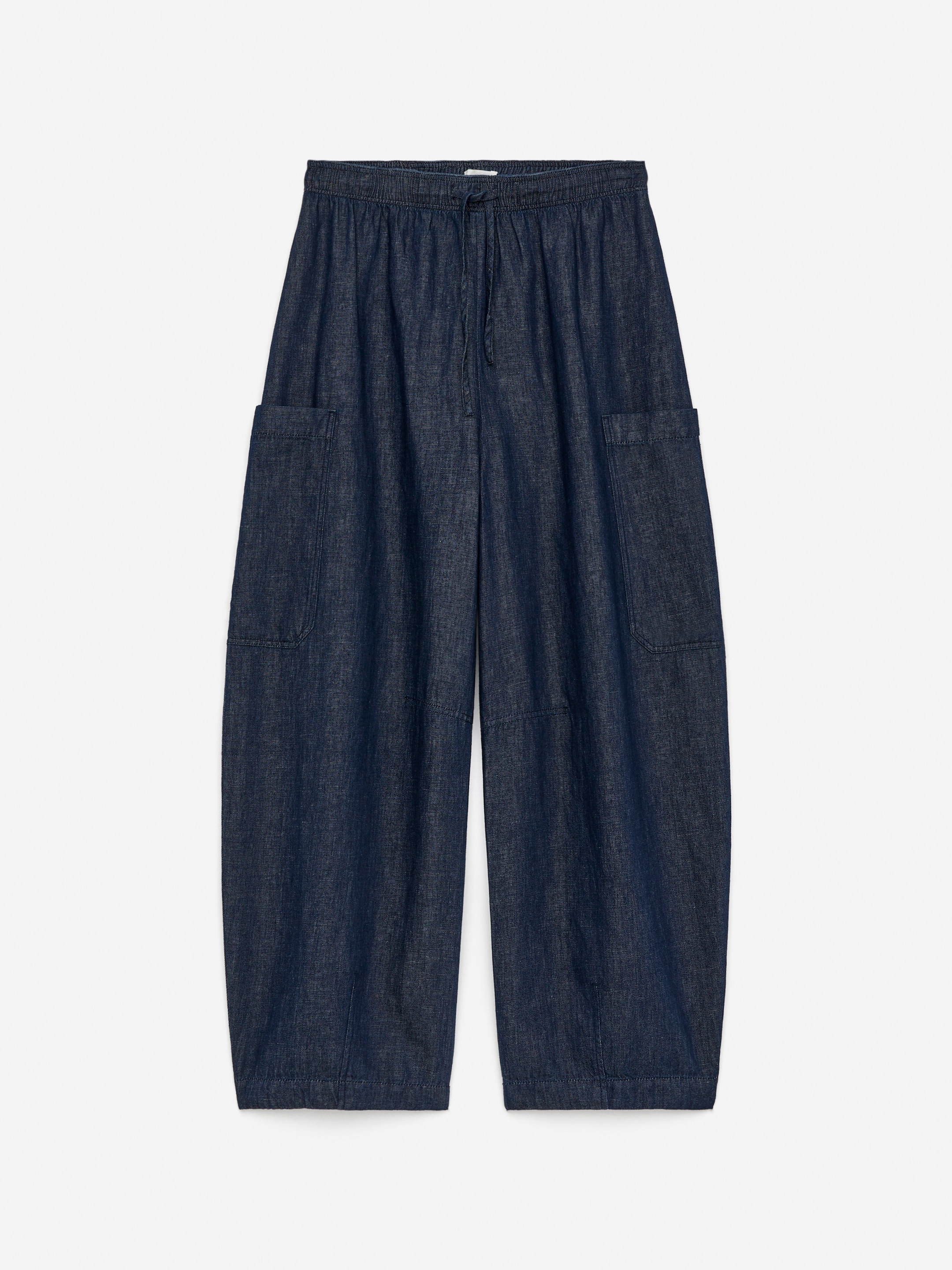 Denimhose mit Kordelzug - Dunkelblau - Loose Fit - Damen - StillMedia/DescriptiveStillLife - 1
