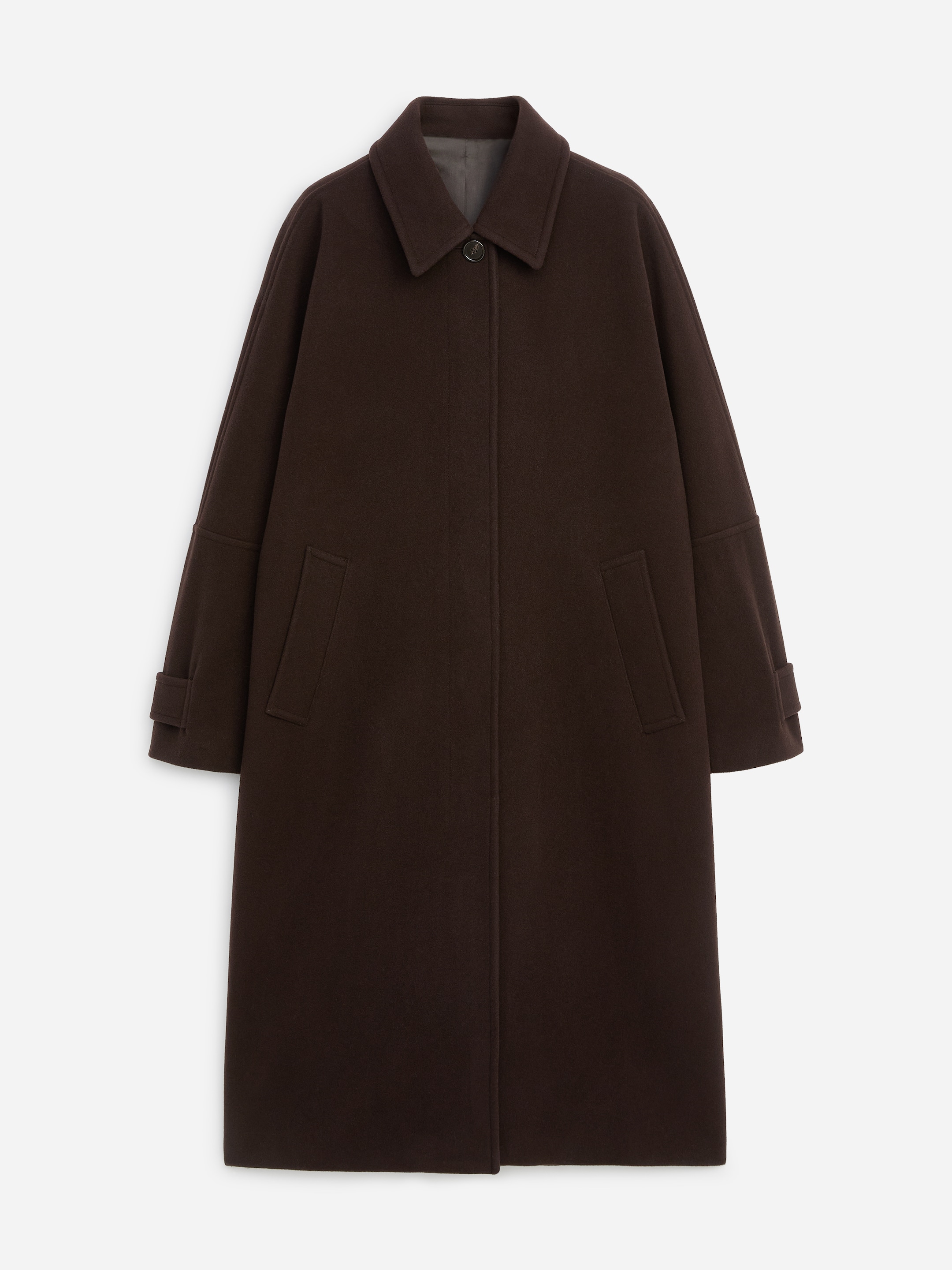 Wool-Blend Relaxed Coat - Brown - Loose fit - women - StillMedia/DescriptiveStillLife - 2
