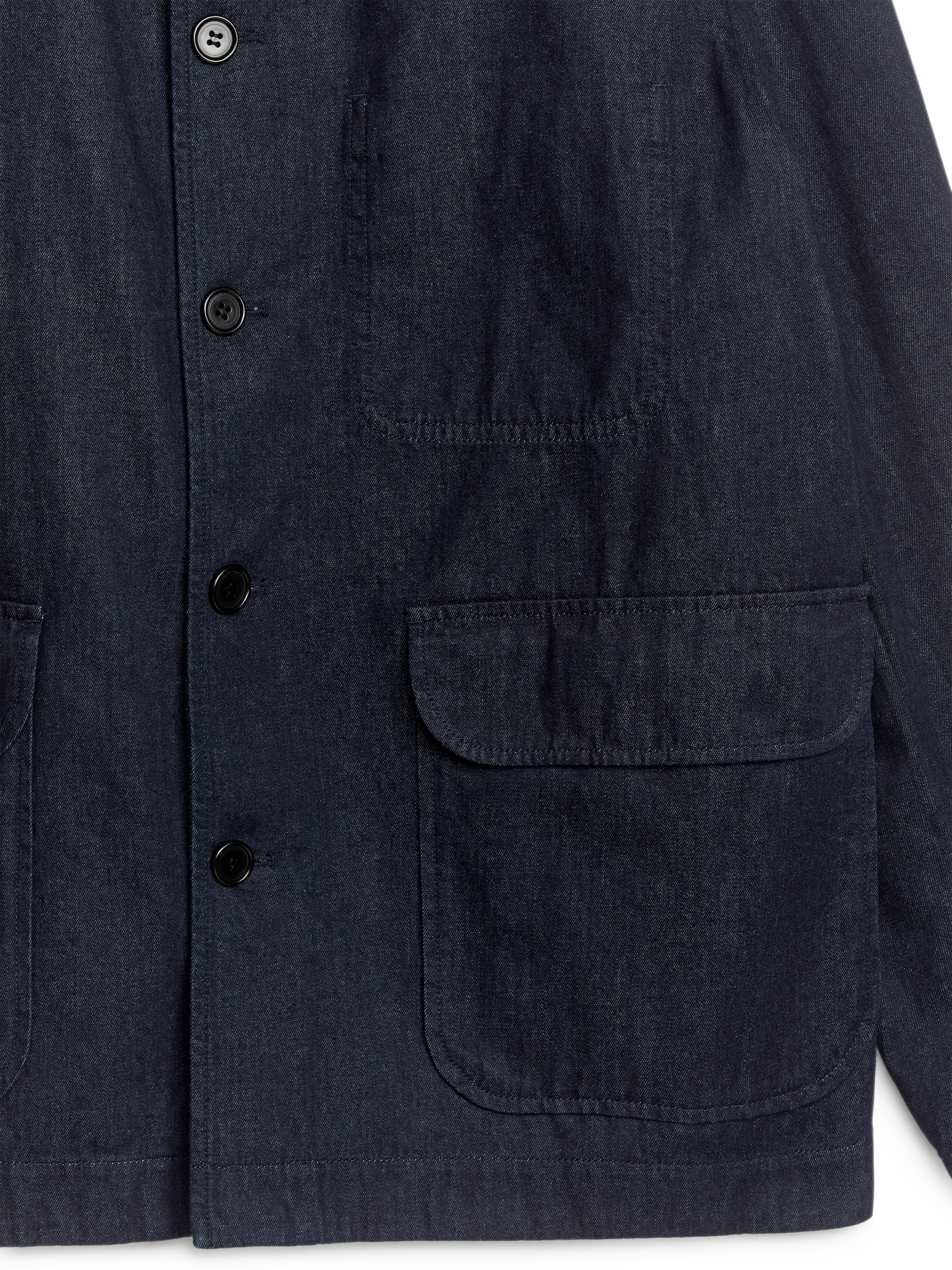 Denimjacka med lös passform - Mörkblå - Relaxed fit - Men - StillMedia/DescriptiveDetail - 1