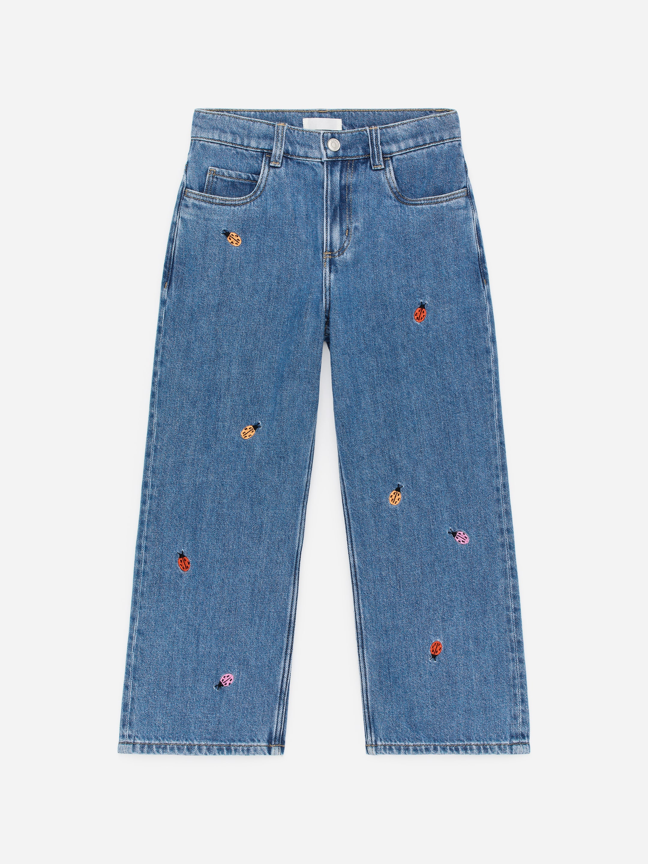 Broderade denimbyxor-#40427C-17783