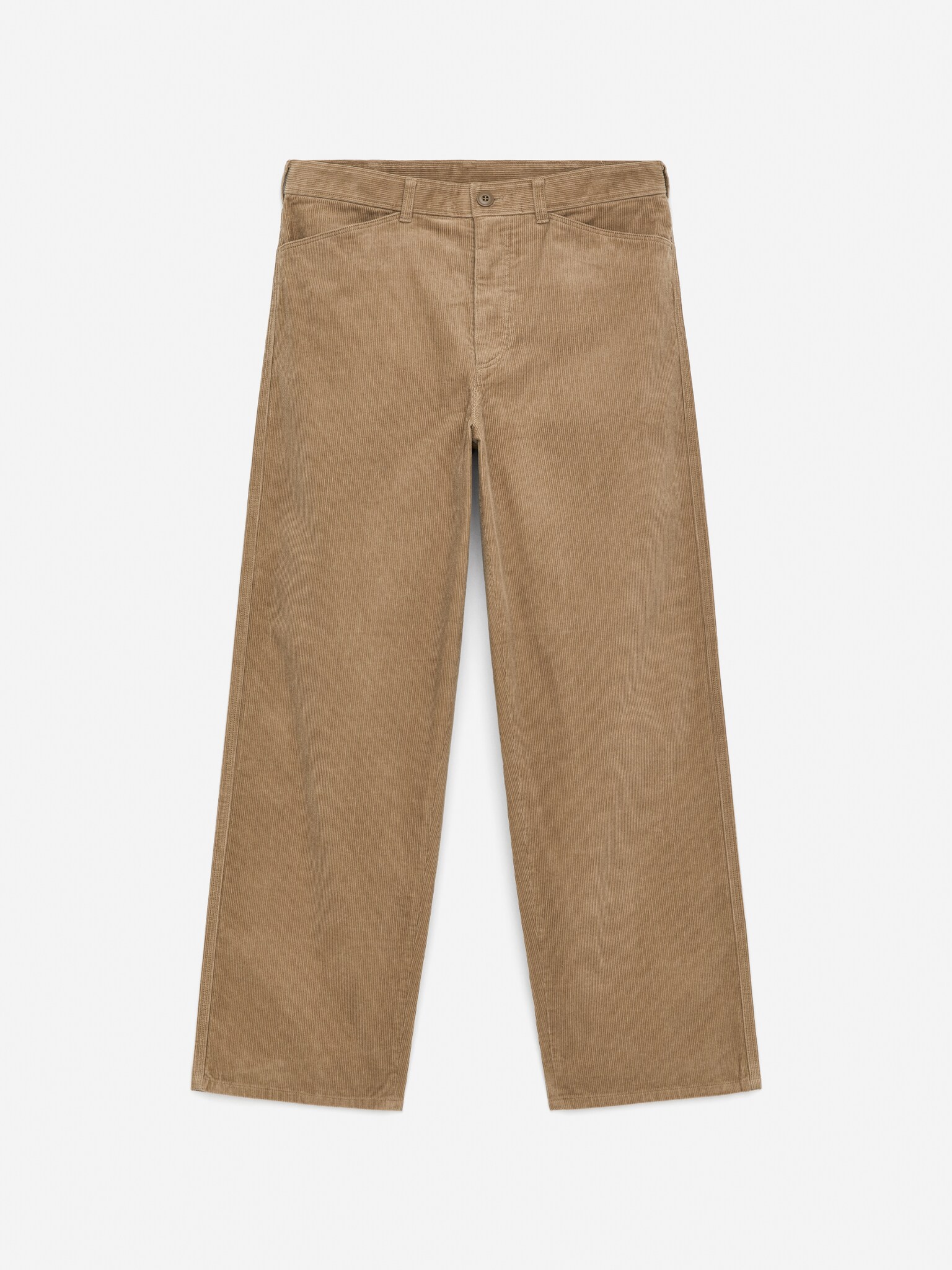 Pantalon décontracté en velours côtelé - Beige/Vert foncé/Bleu foncé - 2