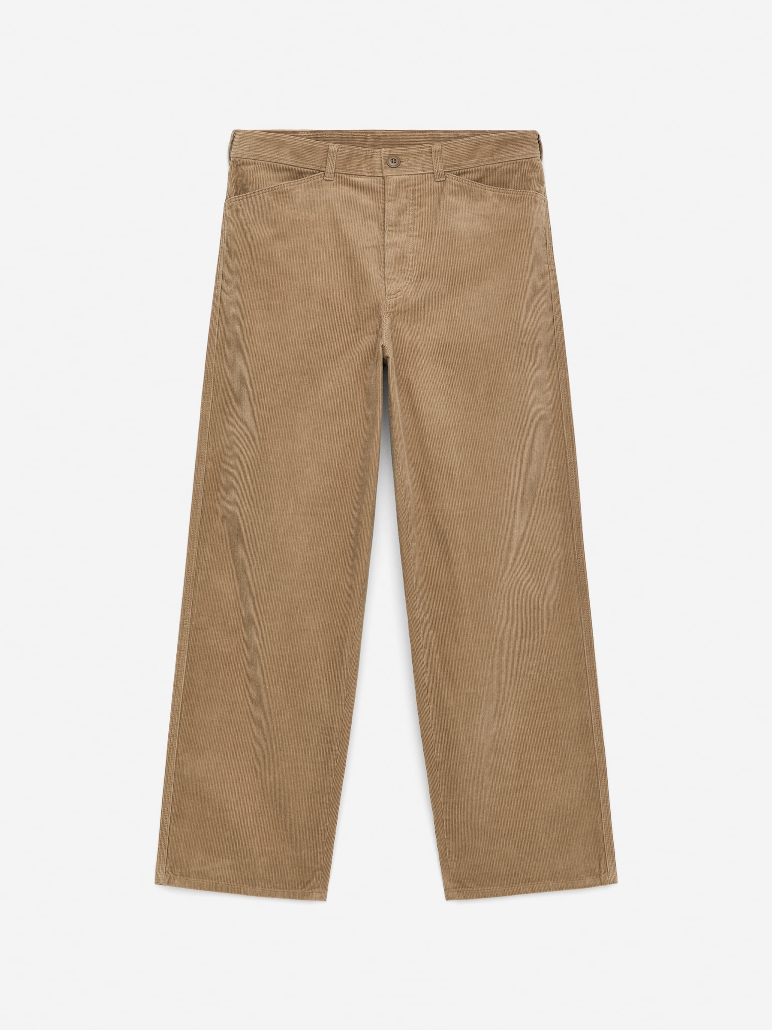 Pantalon décontracté en velours côtelé - Beige/Vert foncé/Bleu foncé - 2